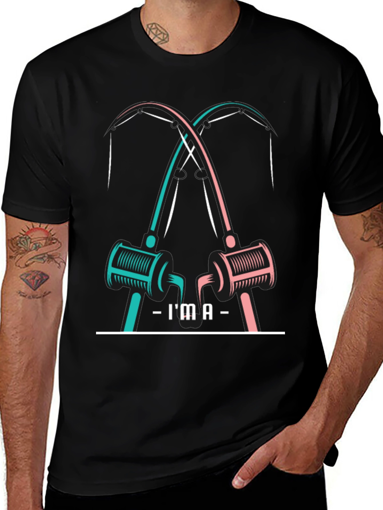 Variant 20 of Fishing Rod Graphic Tee - Angler Style Shirt