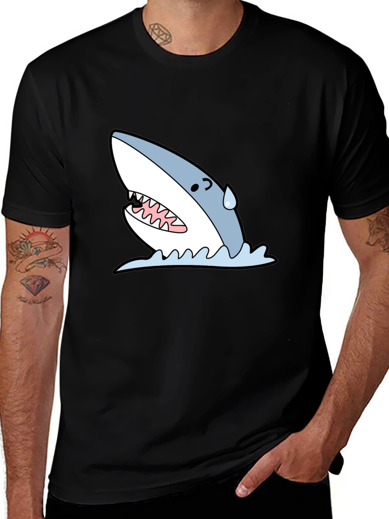 Variant 24 of Shark Graphic T-Shirt - Black