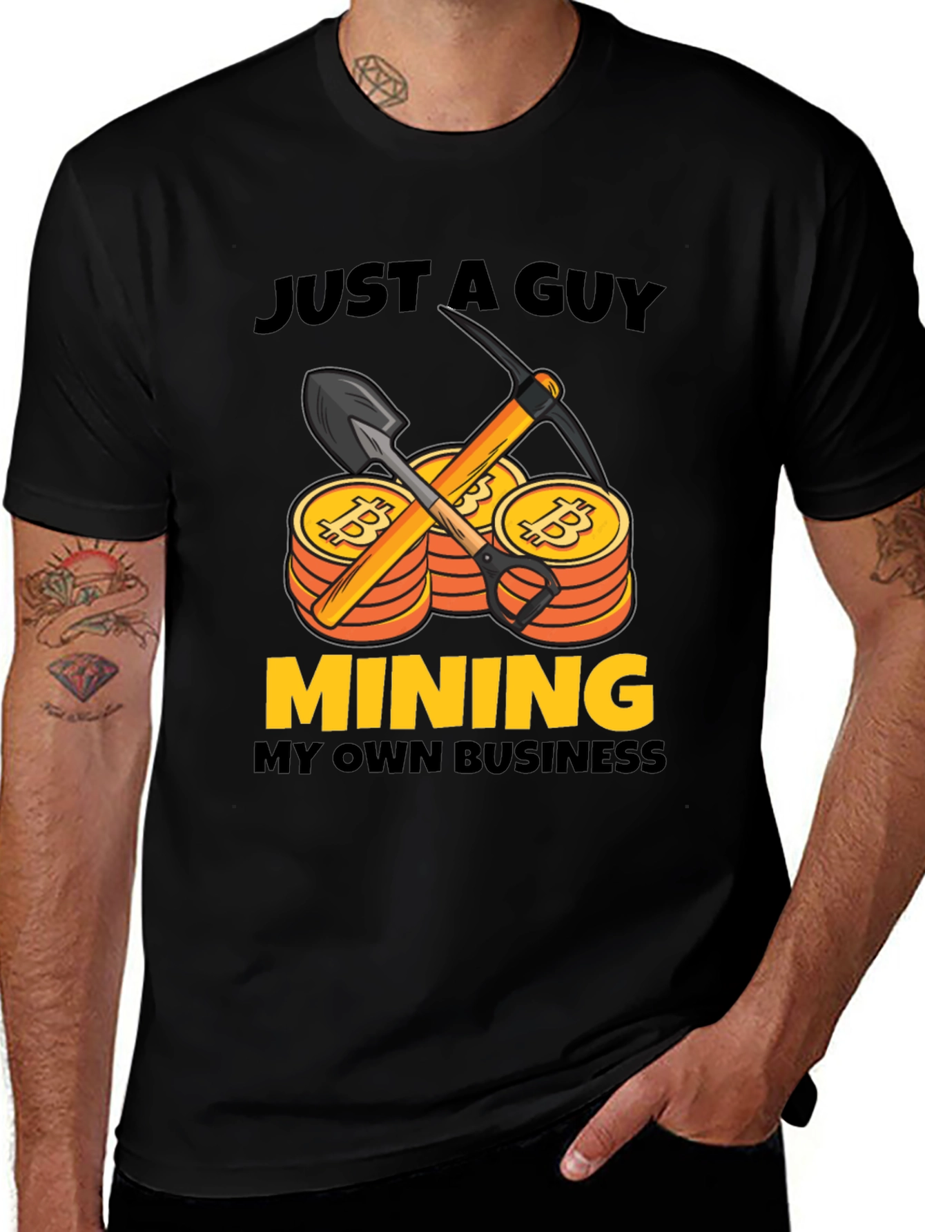 Variant 14 of Bitcoin Miner T-Shirt - Just a Guy Mining My Own Business