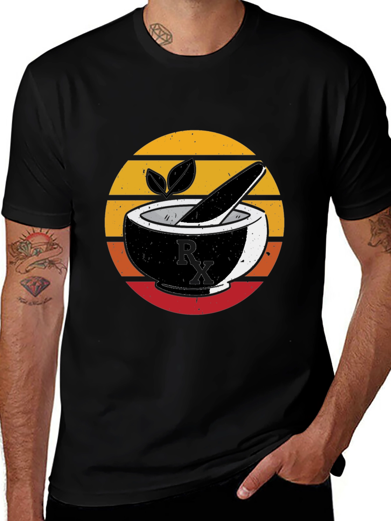 Variant 4 of Retro Pharmacy T-Shirt - Mortar & Pestle Graphic Tee