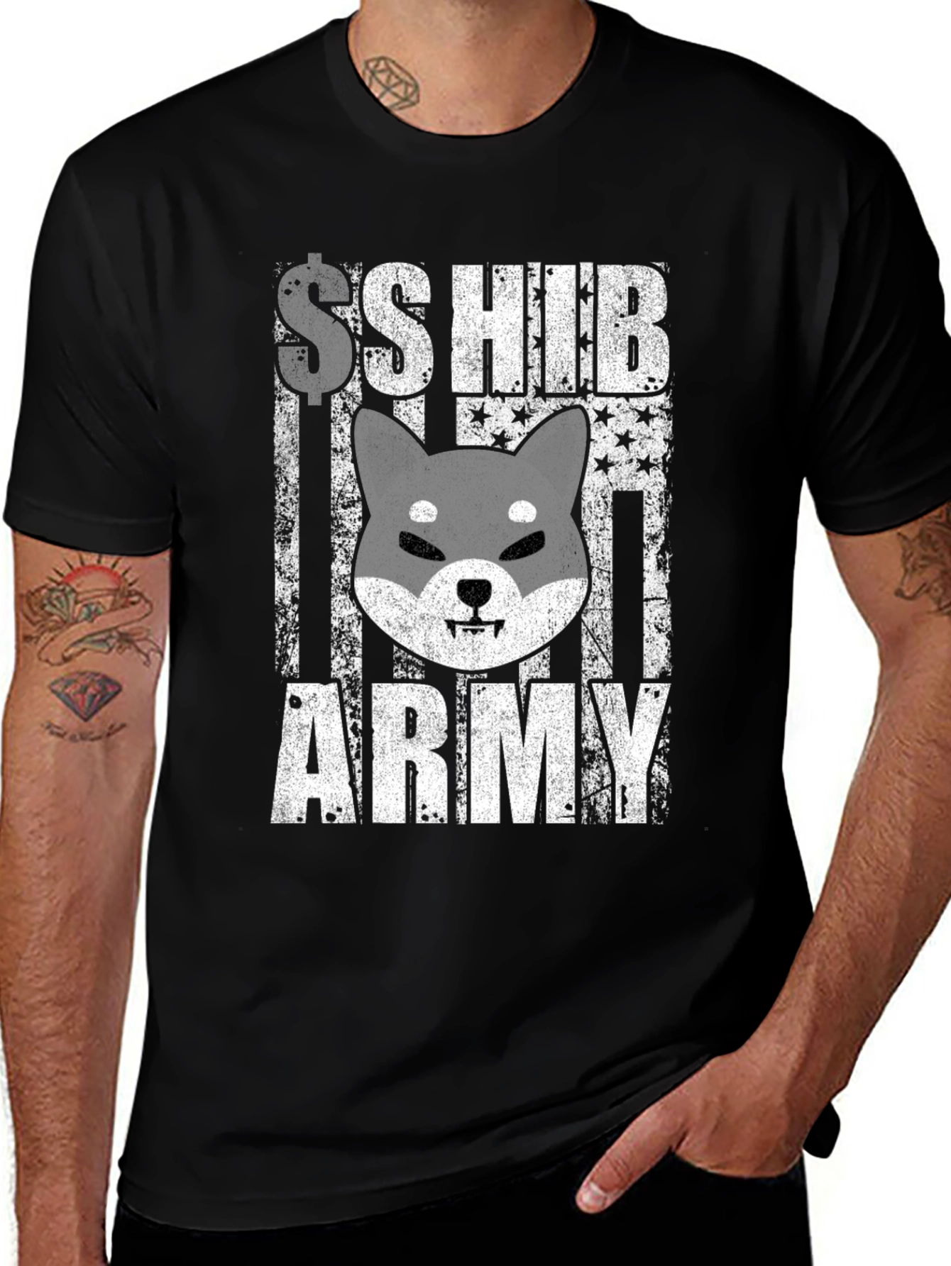 Shiba Inu Army Graphic T-Shirt