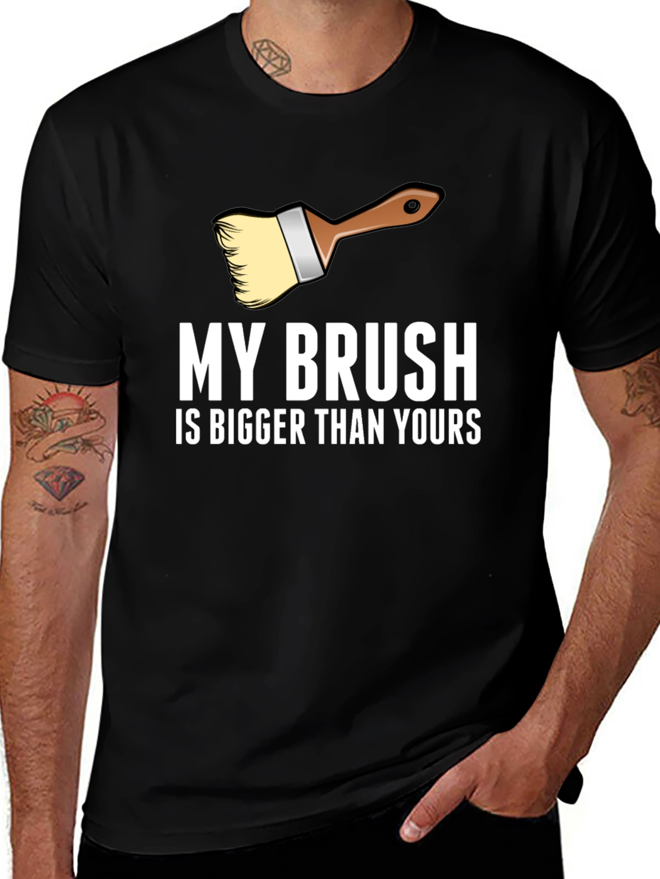 Variant 5 of My Brush is Bigger T-Shirt - Funny Painter Tee