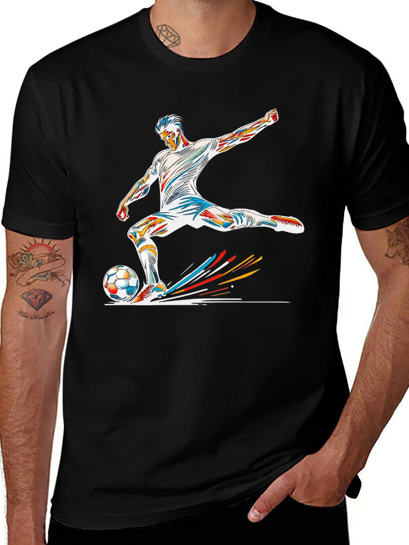 Variant 28 of Soccer Player Graphic Tee - Kickin' Style