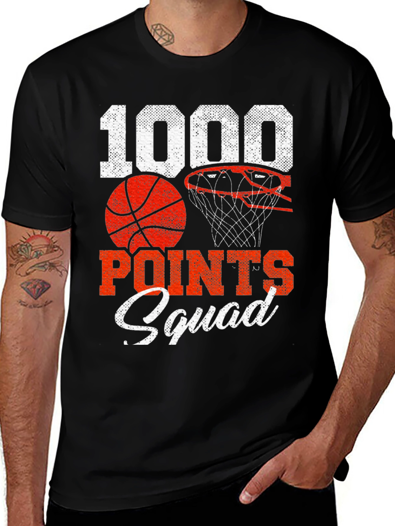 Variant 12 of 1000 Points Squad Basketball Graphic Tee