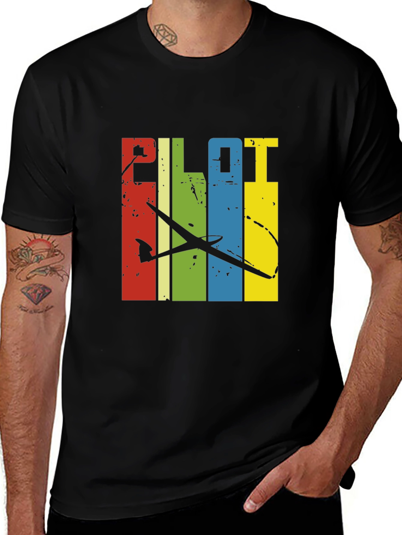 Pilot Glider Vintage Style Graphic Tee