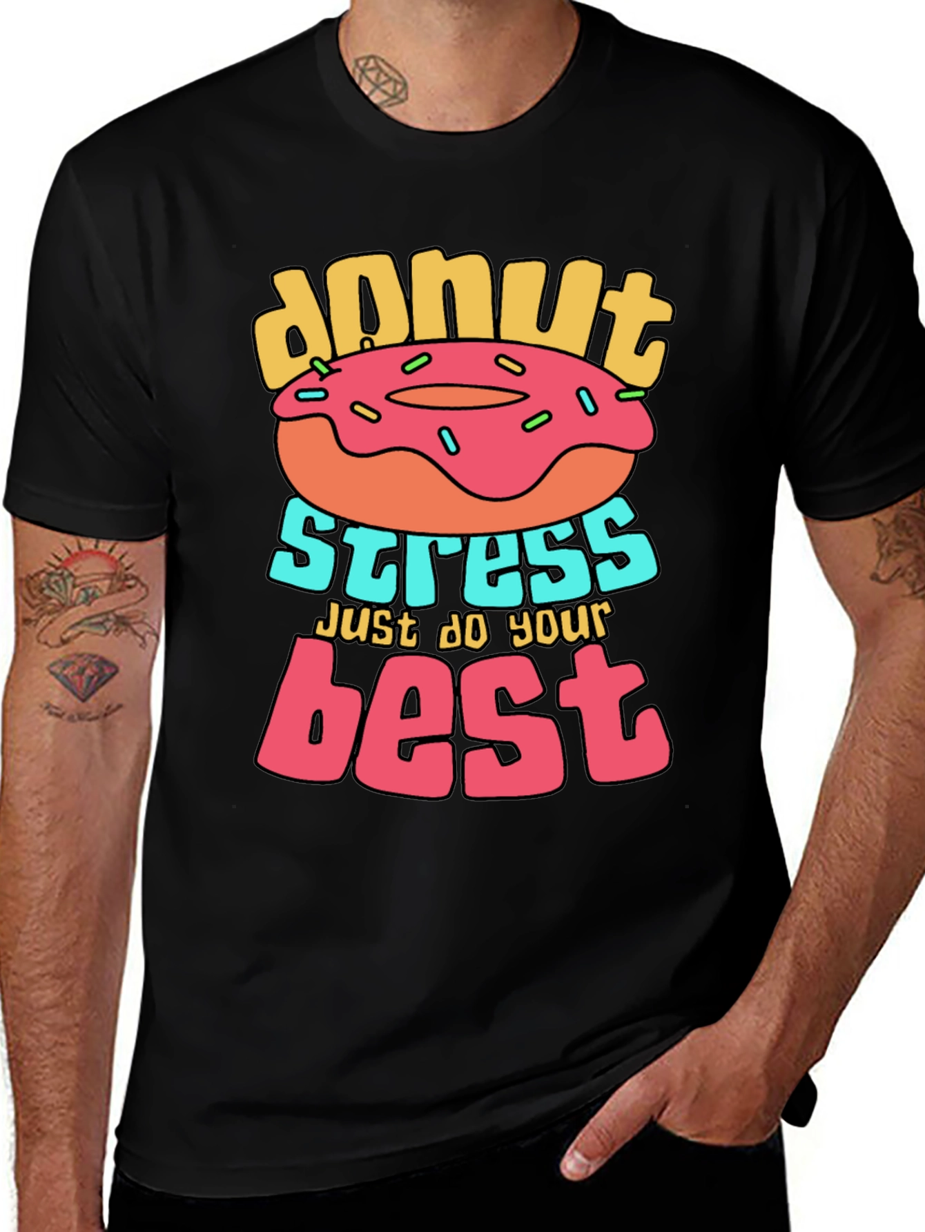 Variant 4 of Donut Stress T-Shirt, Graphic Tee
