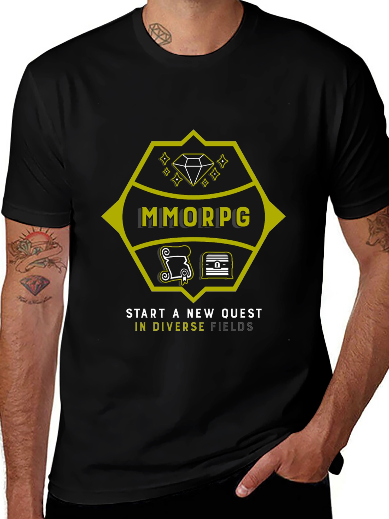 Variant 6 of MMORPG Questing T-Shirt