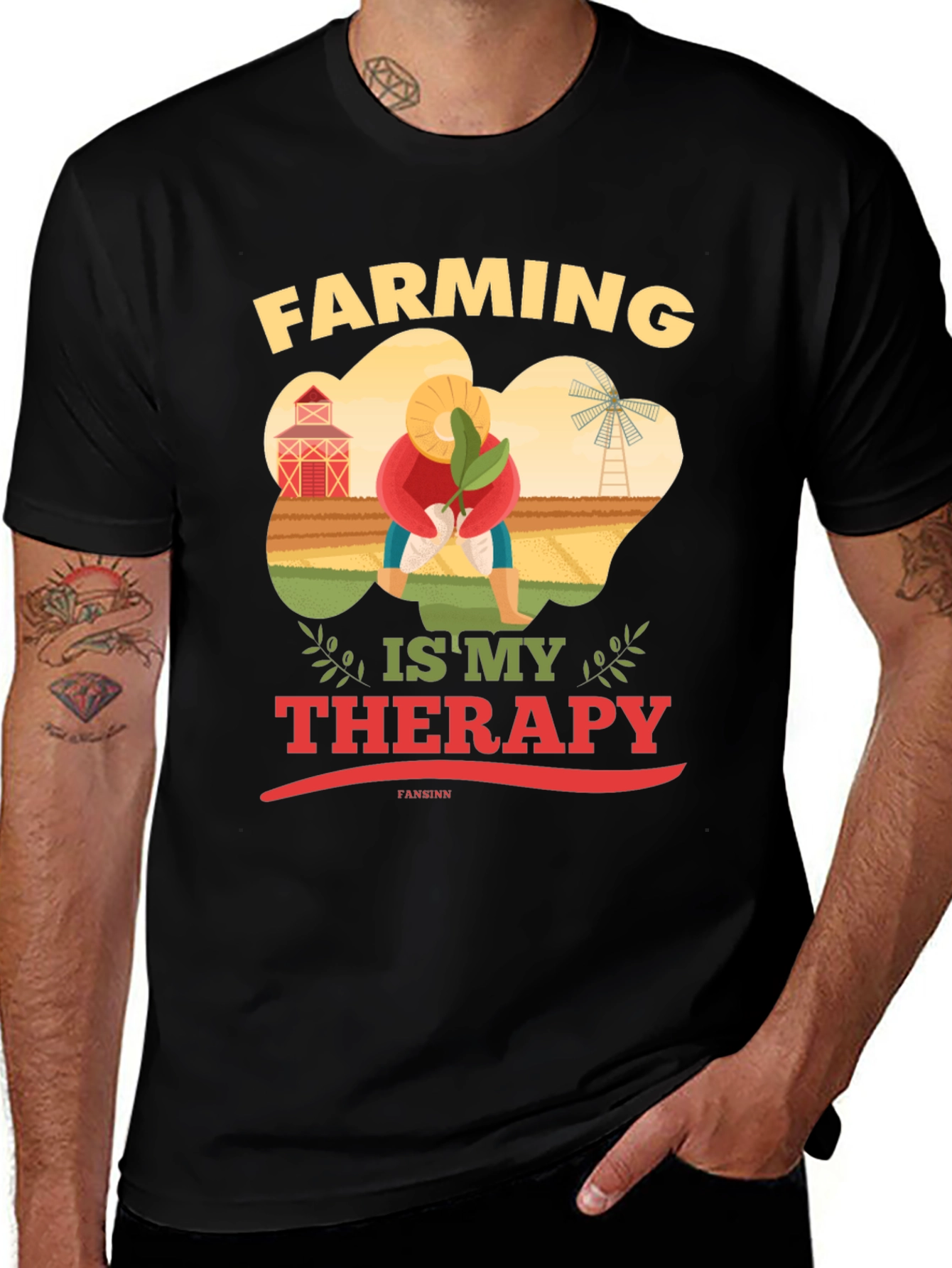 Farming is My Therapy Graphic T-Shirt