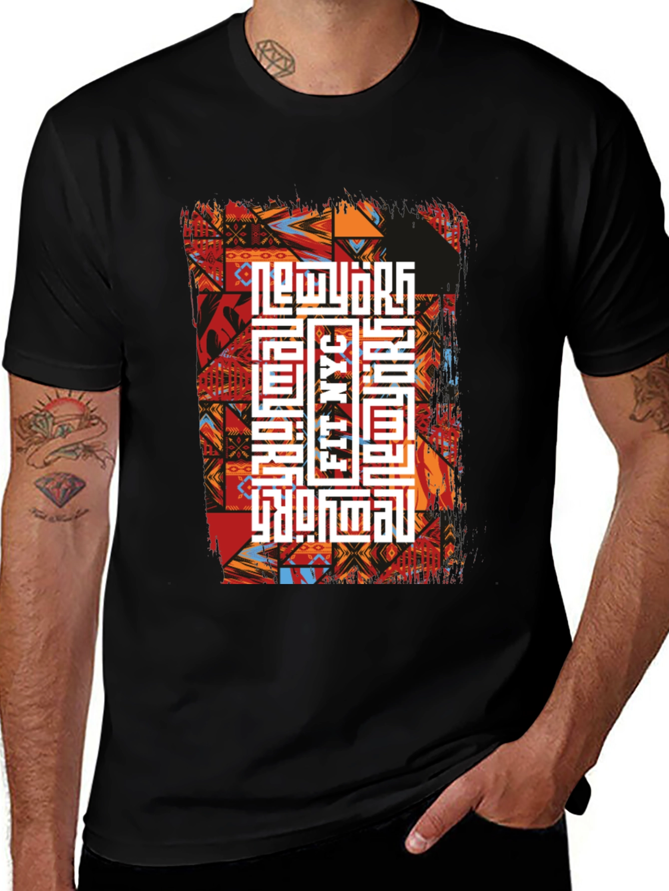 Variant 24 of NYC Tribal Graphic Tee - Cool Urban Style