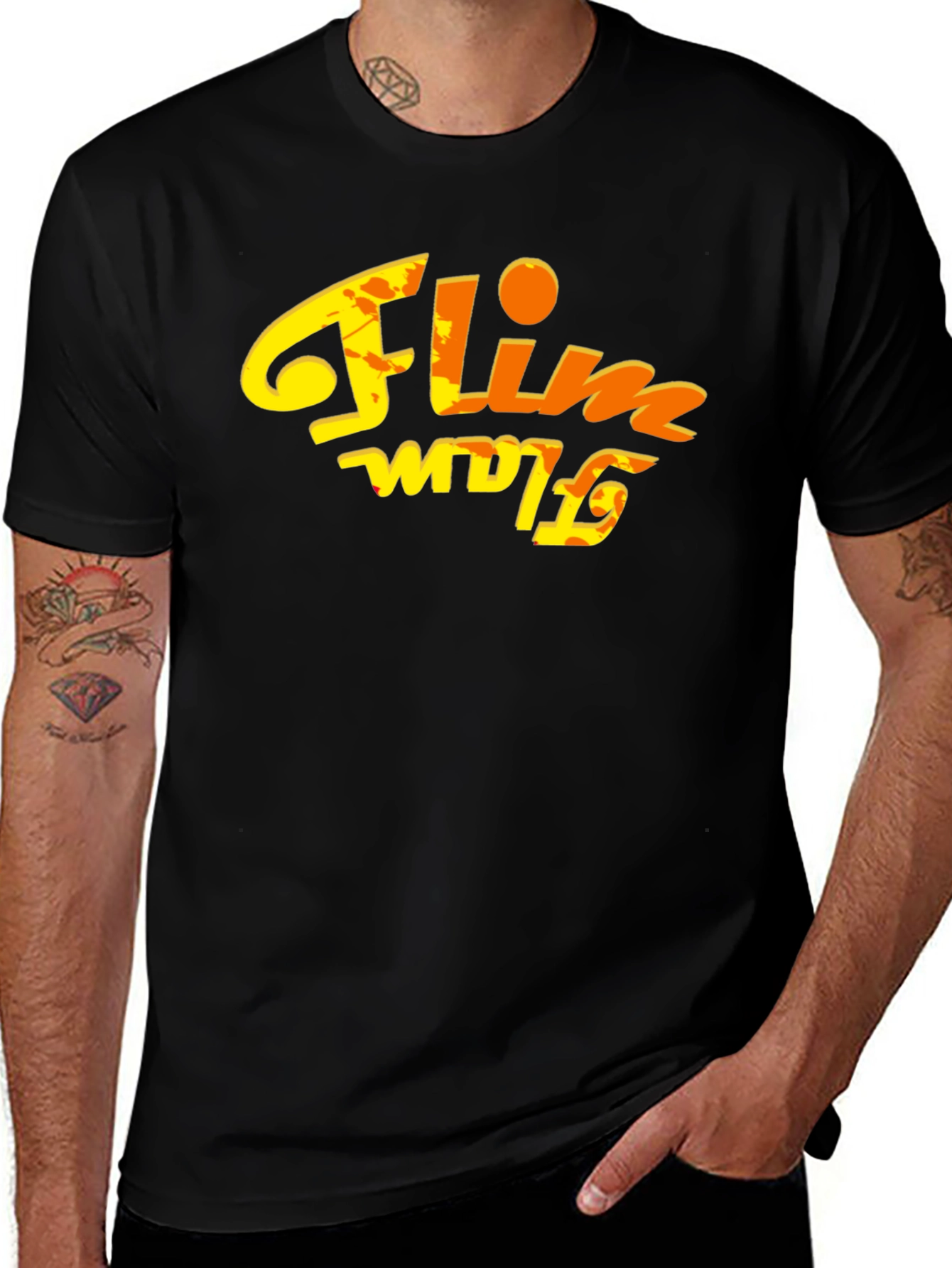 Variant 19 of Flim Flam Graphic Tee - Men's Black T-Shirt