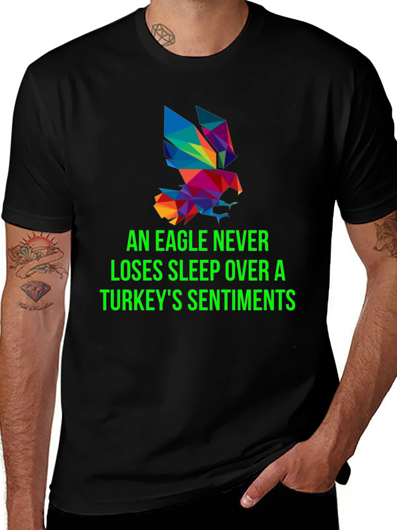 Variant 8 of Eagle Never Loses Sleep Men's Graphic Tee