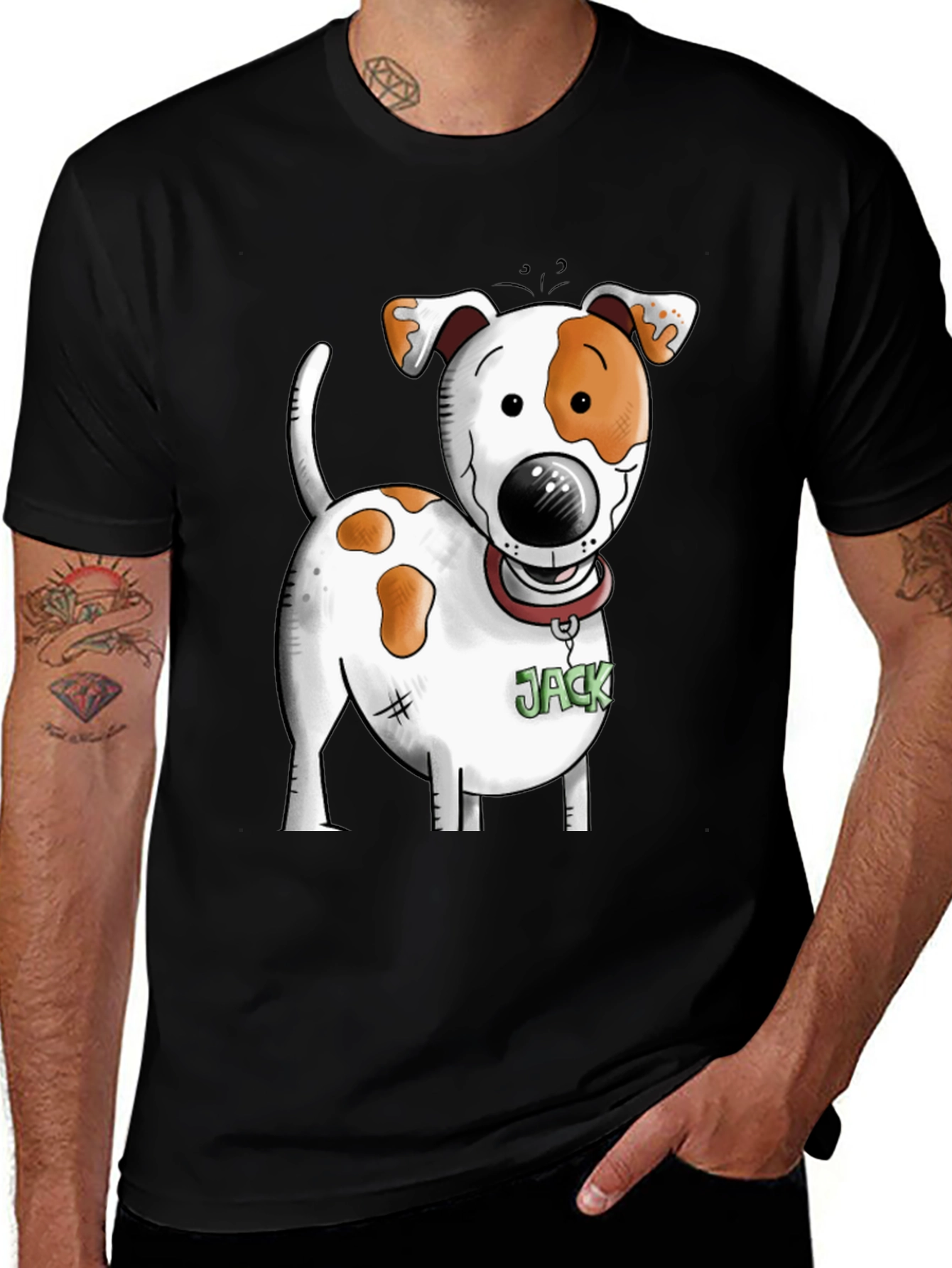 Variant 17 of Cartoon Dog Graphic Tee - "JACK" Tag