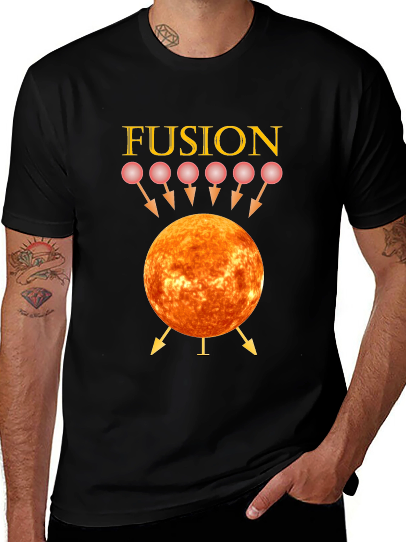 Fusion Science T-Shirt - Nuclear Reaction Design