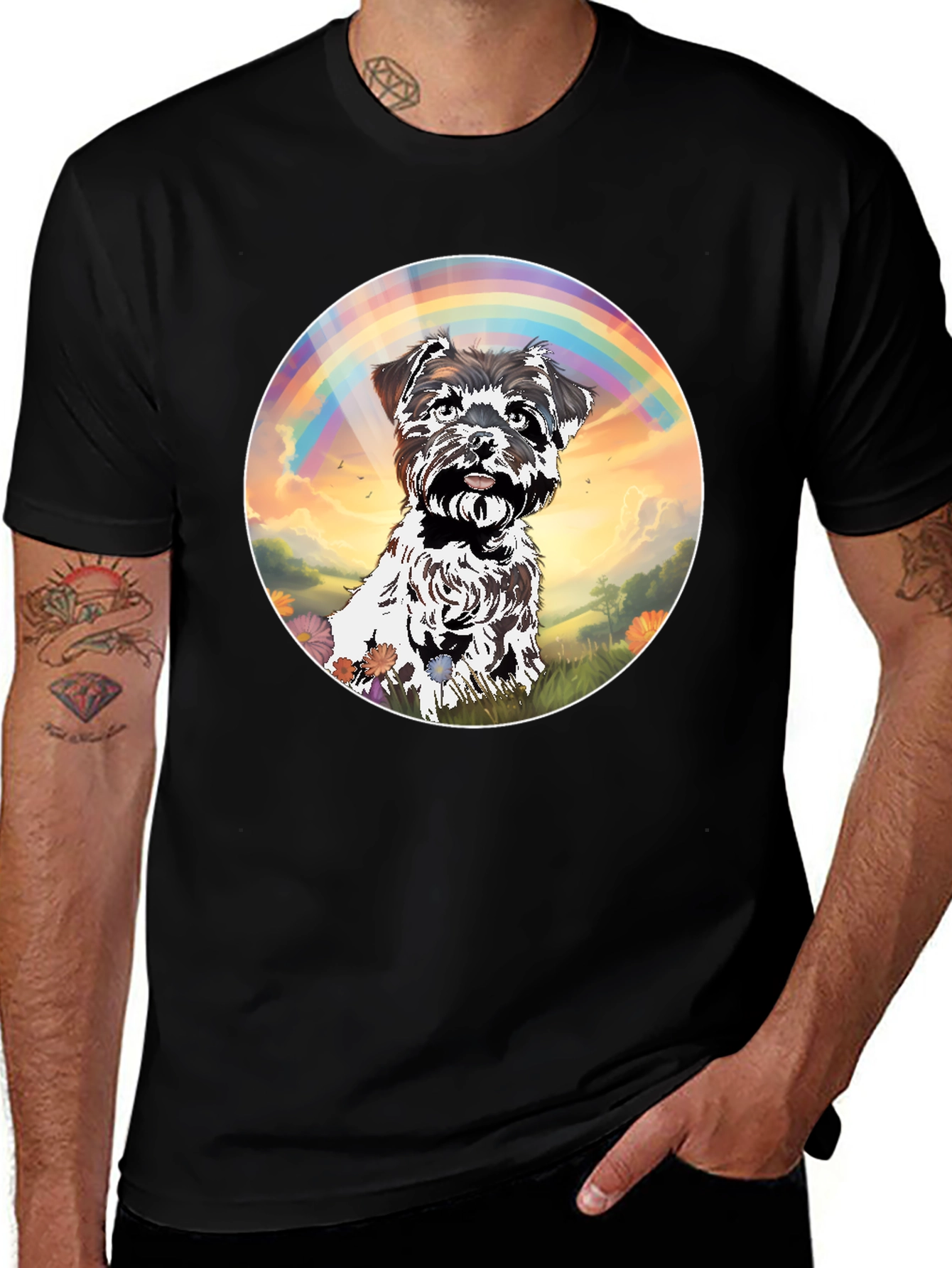 Variant 15 of Dog Rainbow Graphic T-Shirt