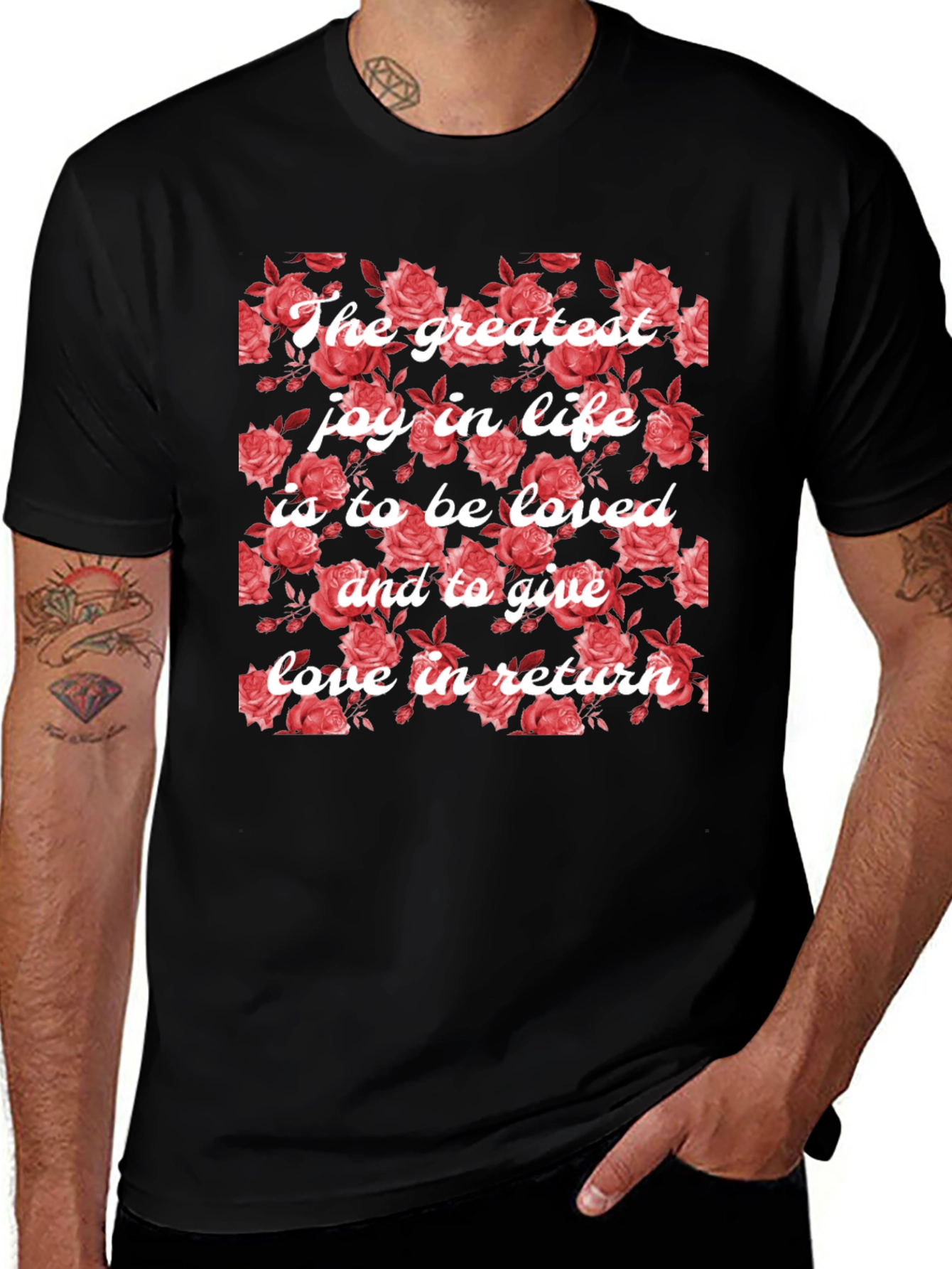 Variant 6 of Floral Rose Love Statement T-Shirt