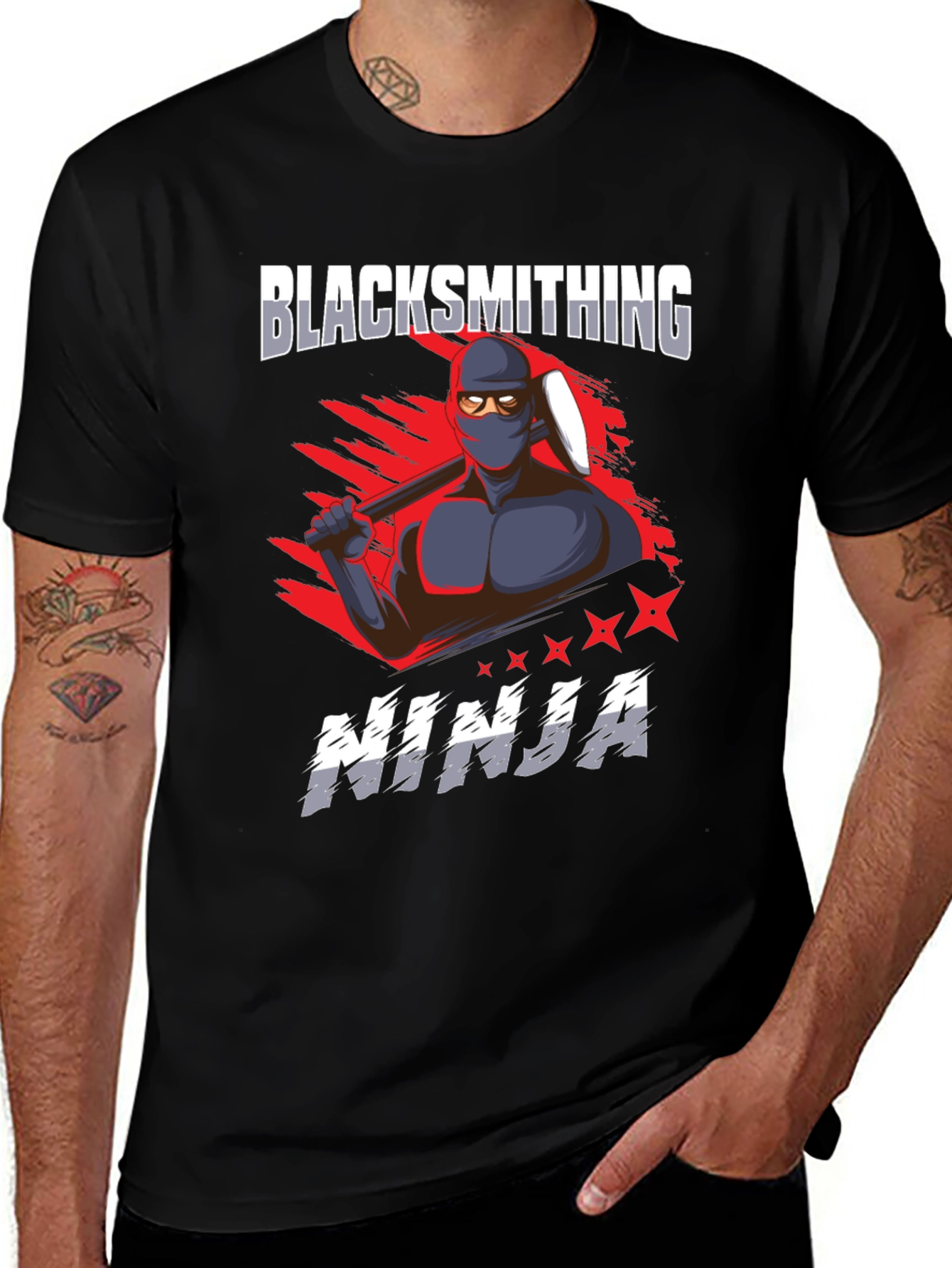 Variant 14 of Blacksmithing Ninja Graphic T-Shirt