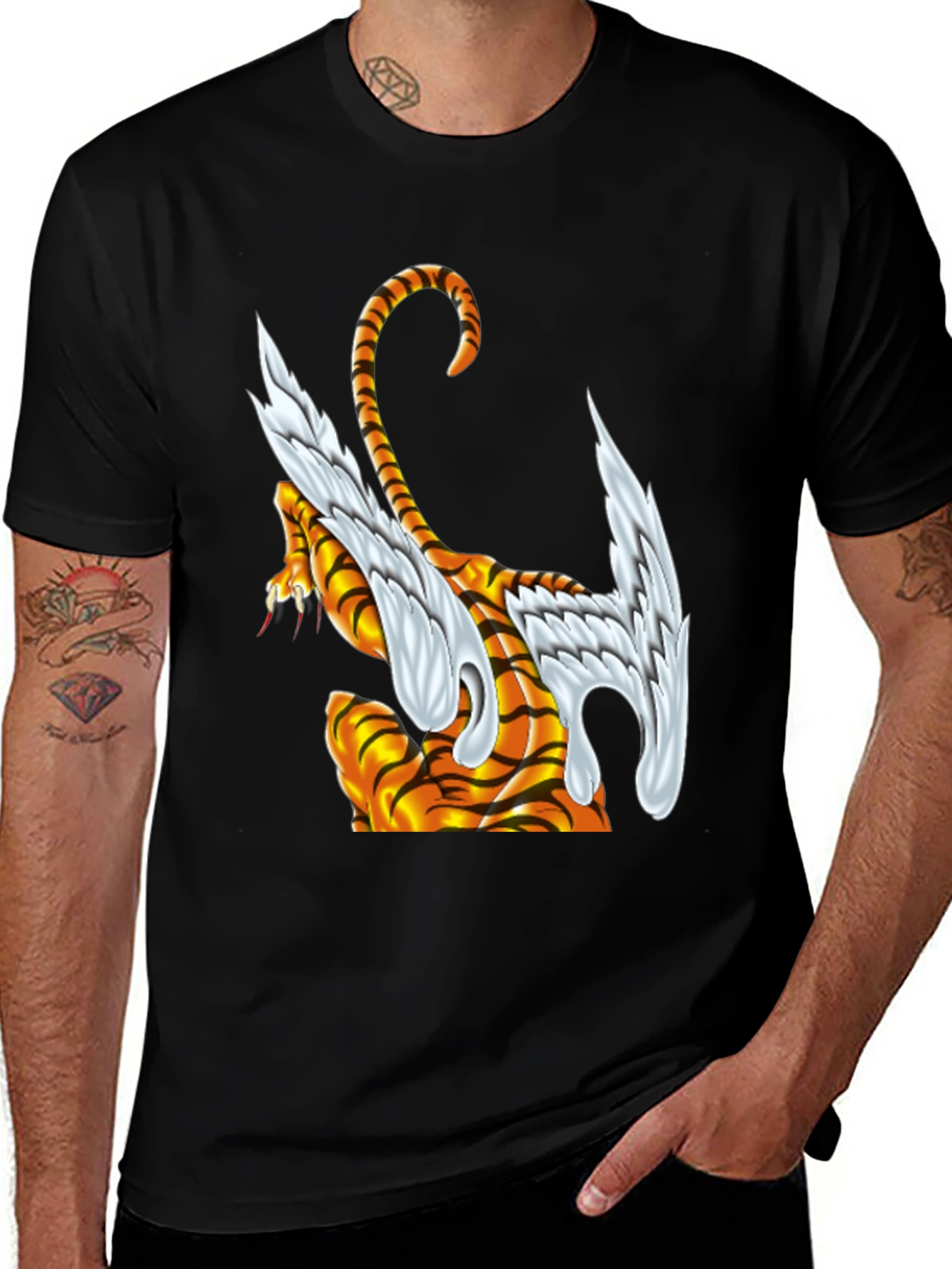 Variant 27 of Winged Tiger Graphic Tee