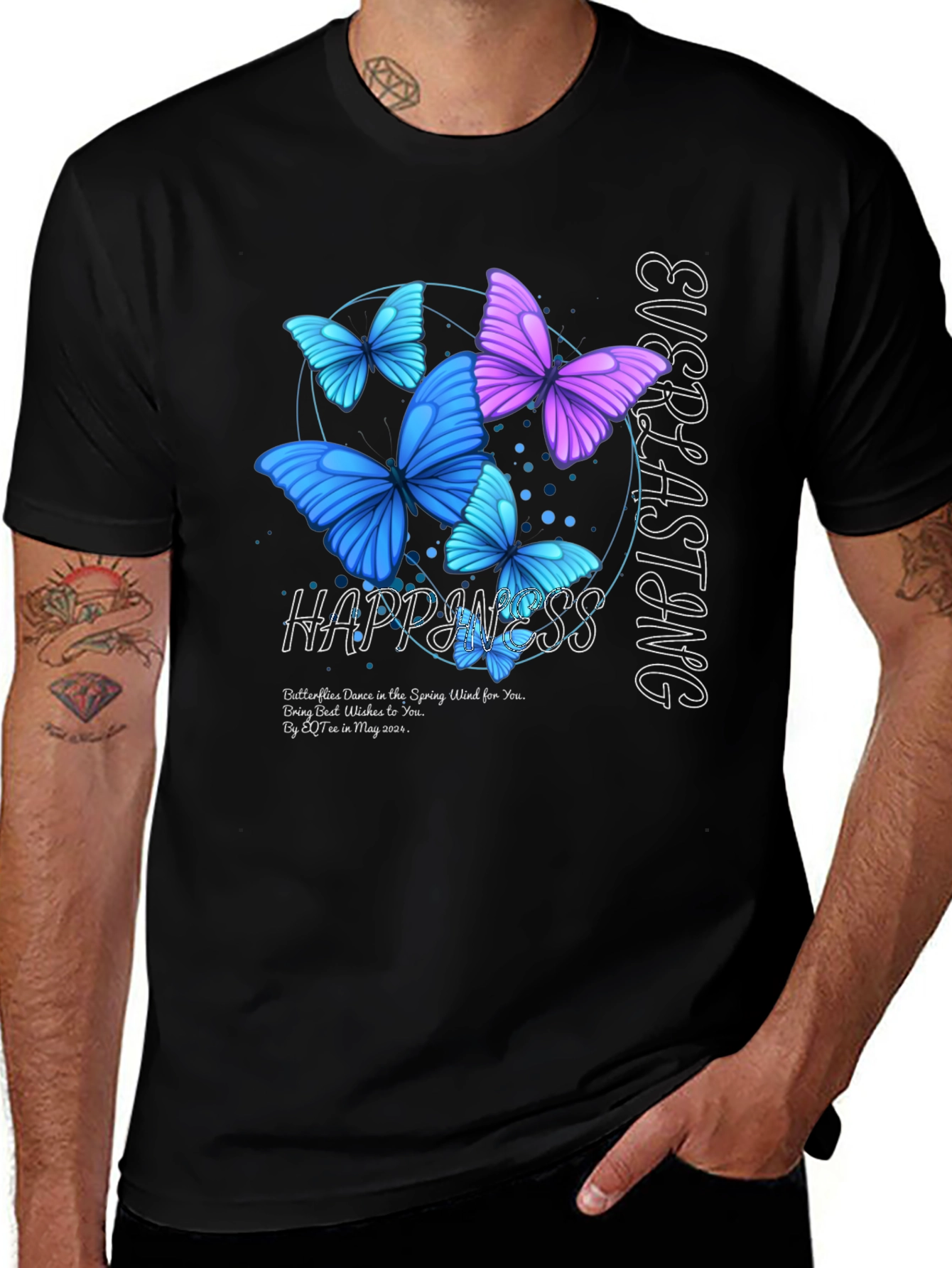 Variant 14 of Everlasting Happiness Butterfly Graphic T-Shirt