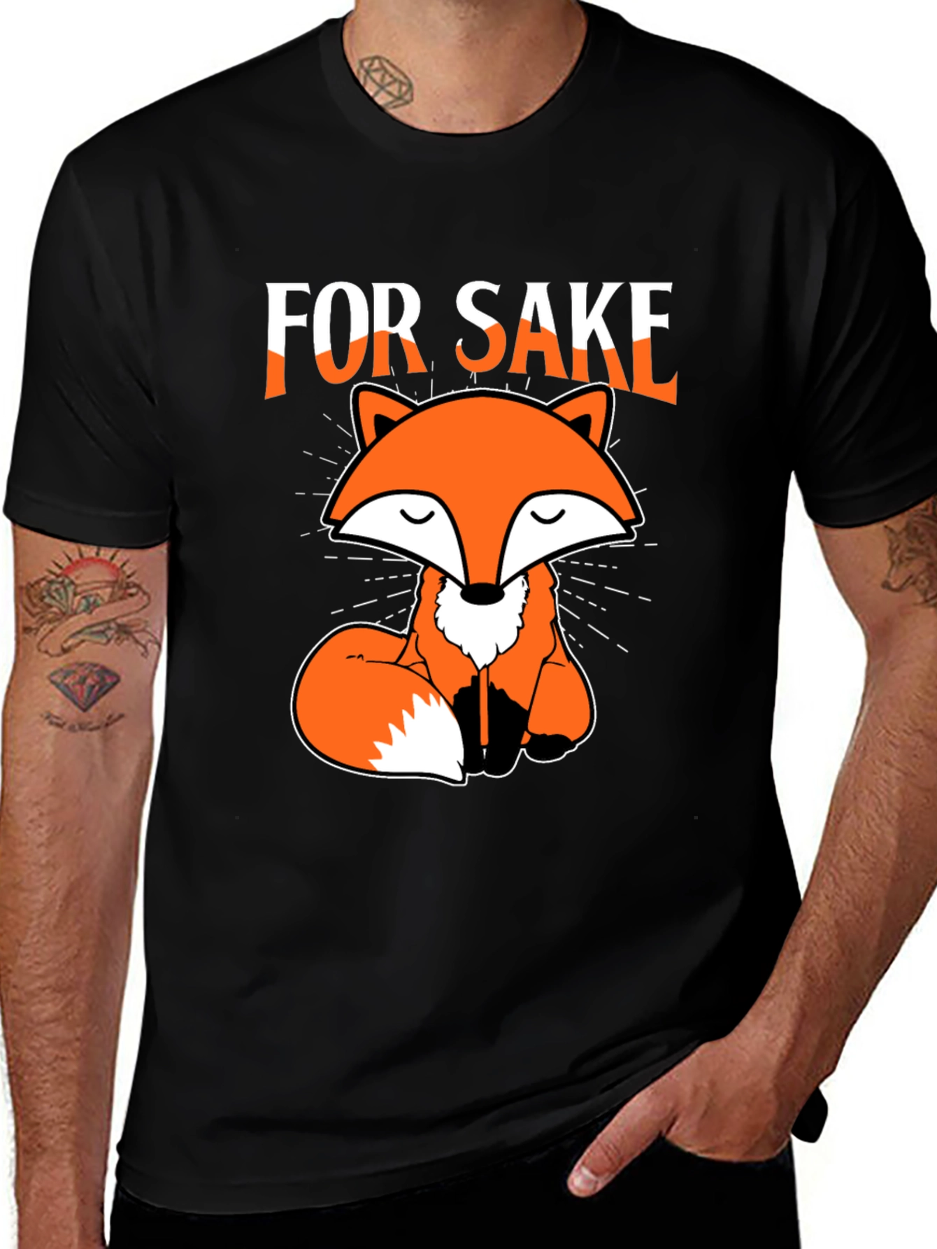 Variant 11 of For Sake Fox Graphic T-Shirt - Cute & Funny Tee