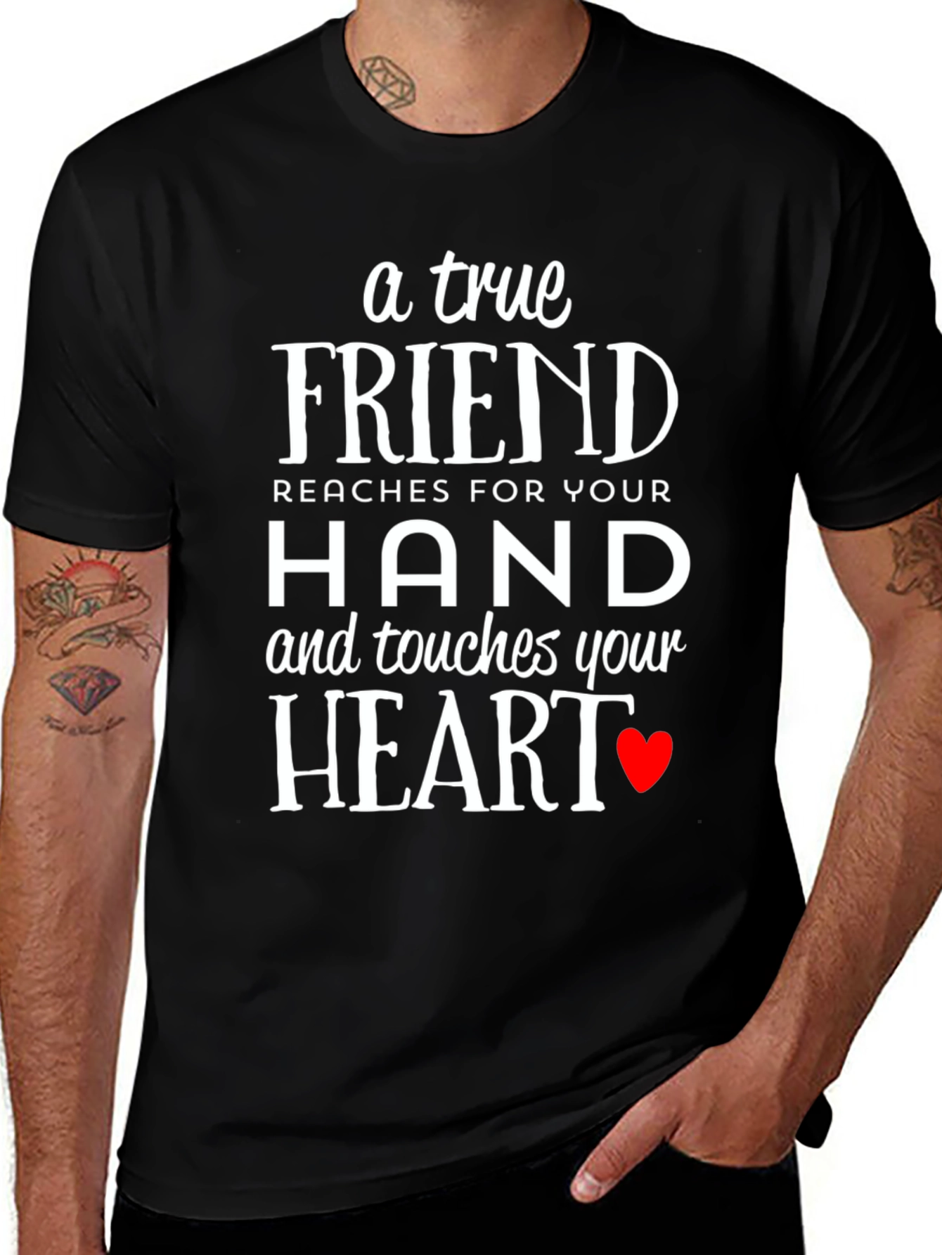 Variant 13 of True Friend Heart T-Shirt - Friendship Tee