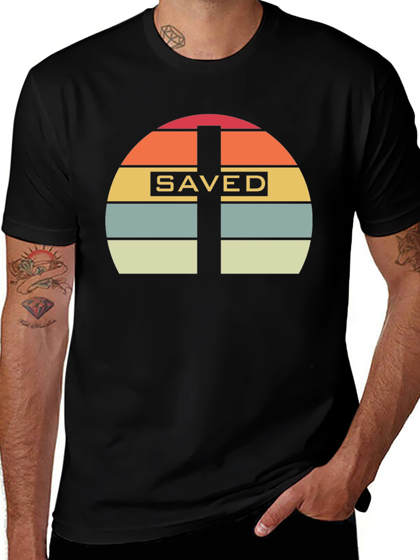 Variant 9 of Saved Retro Cross T-Shirt