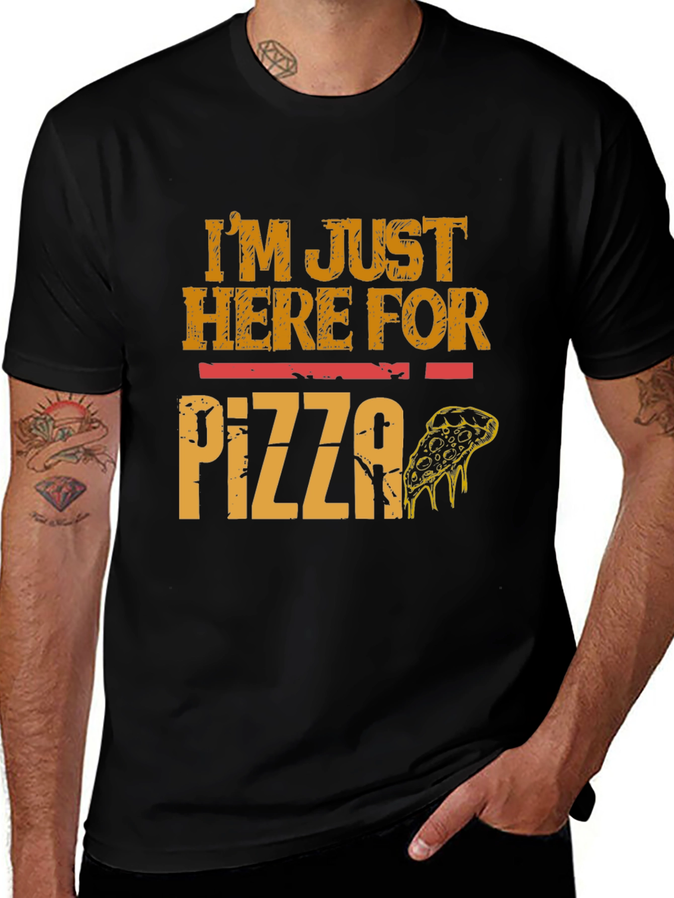 Variant 11 of I'm Just Here for Pizza Graphic Tee