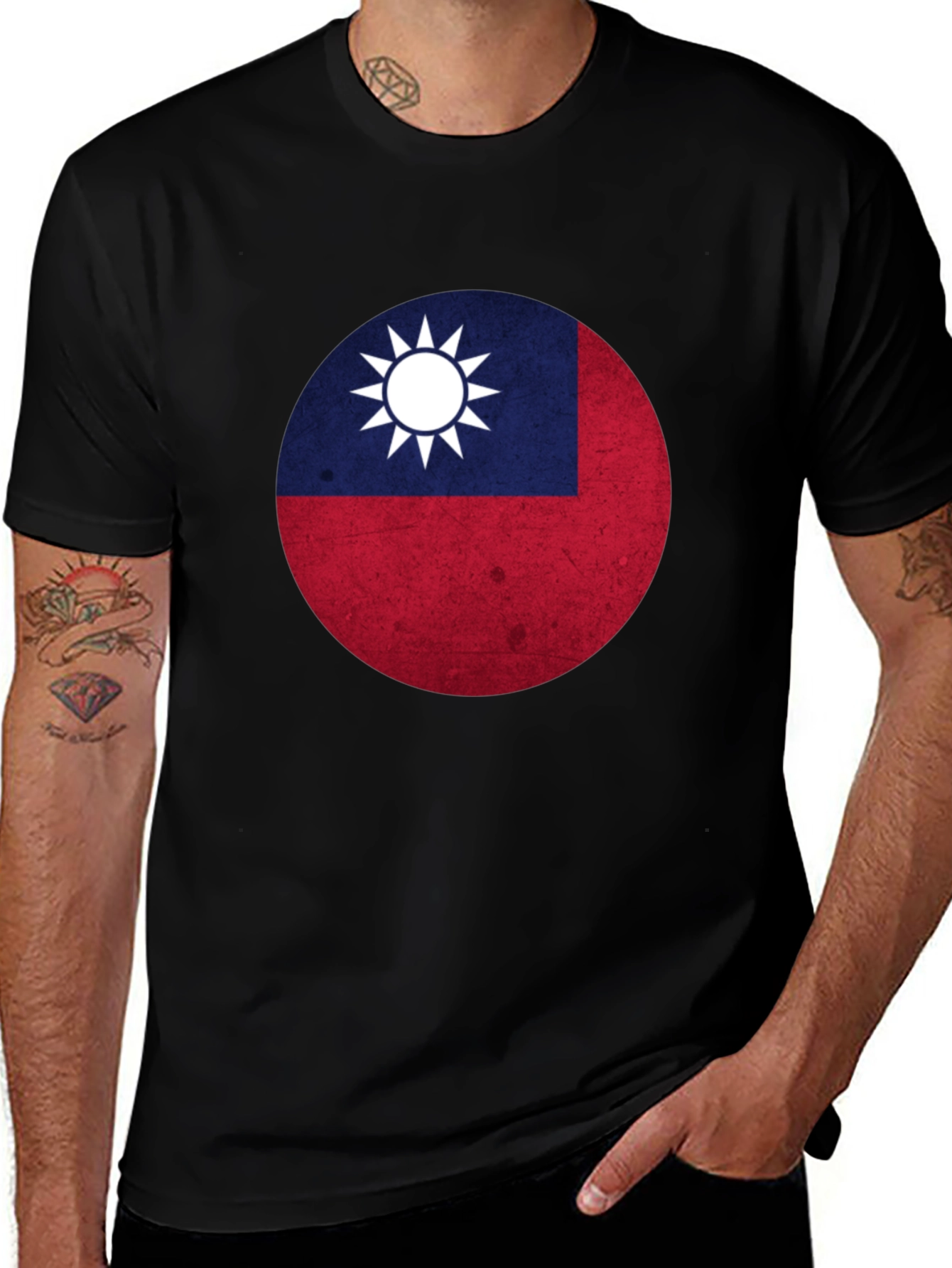 Taiwan Flag Graphic Tee - Stylish Patriotic Shirt