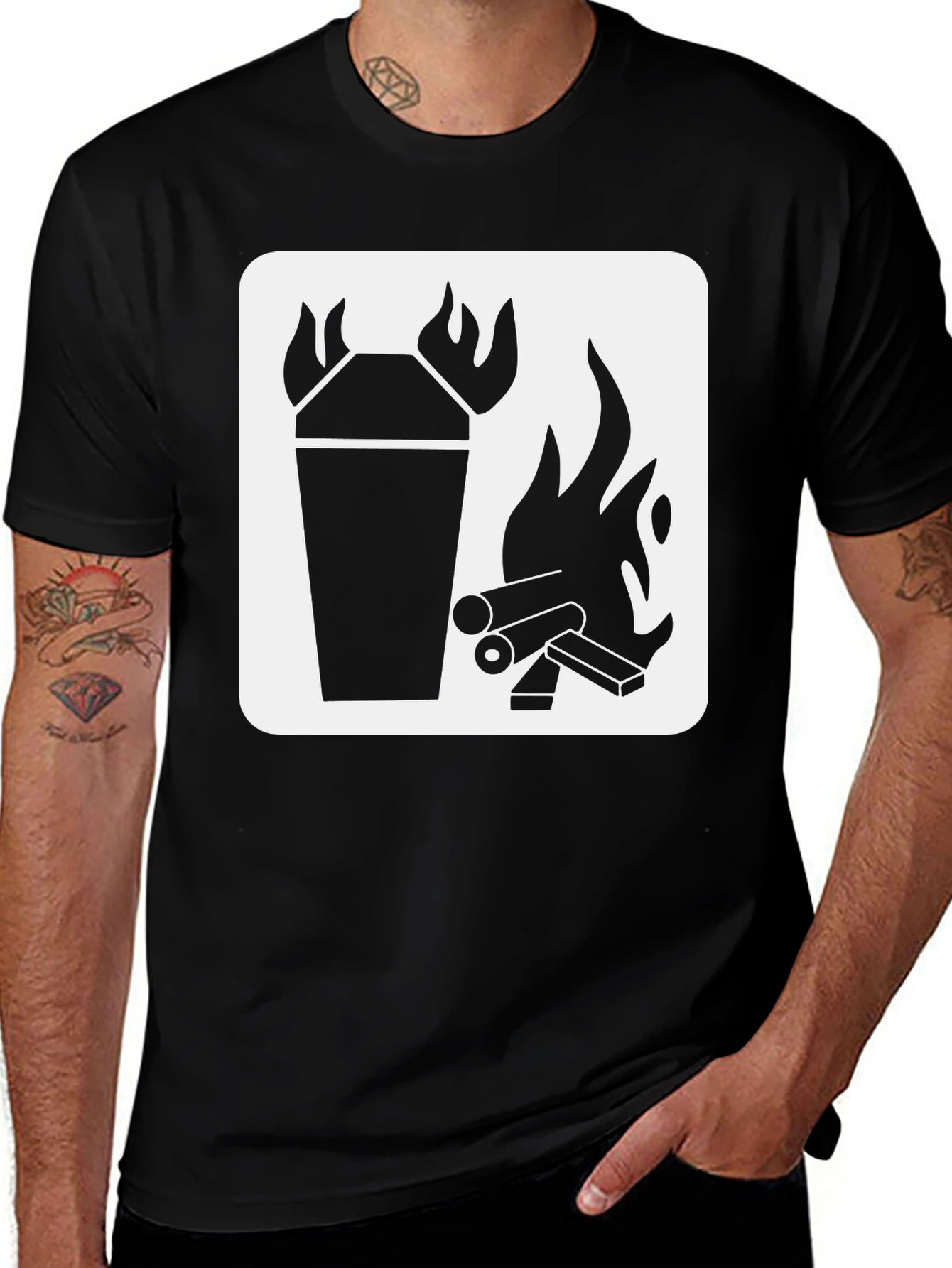 Variant 30 of Fire Pit Disposal T-Shirt - Black
