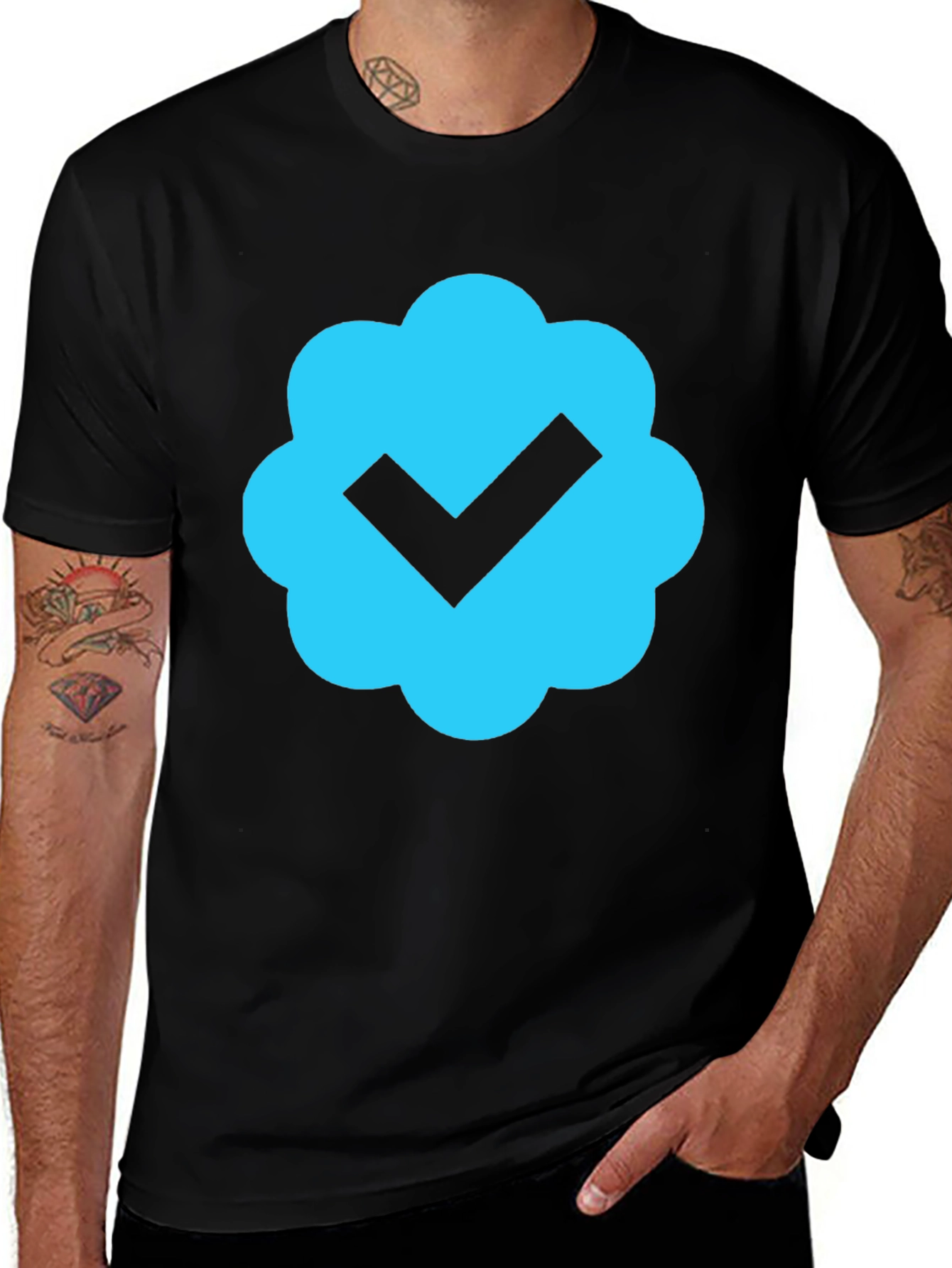 Variant 20 of Verified Badge Black T-Shirt - Premium Cotton