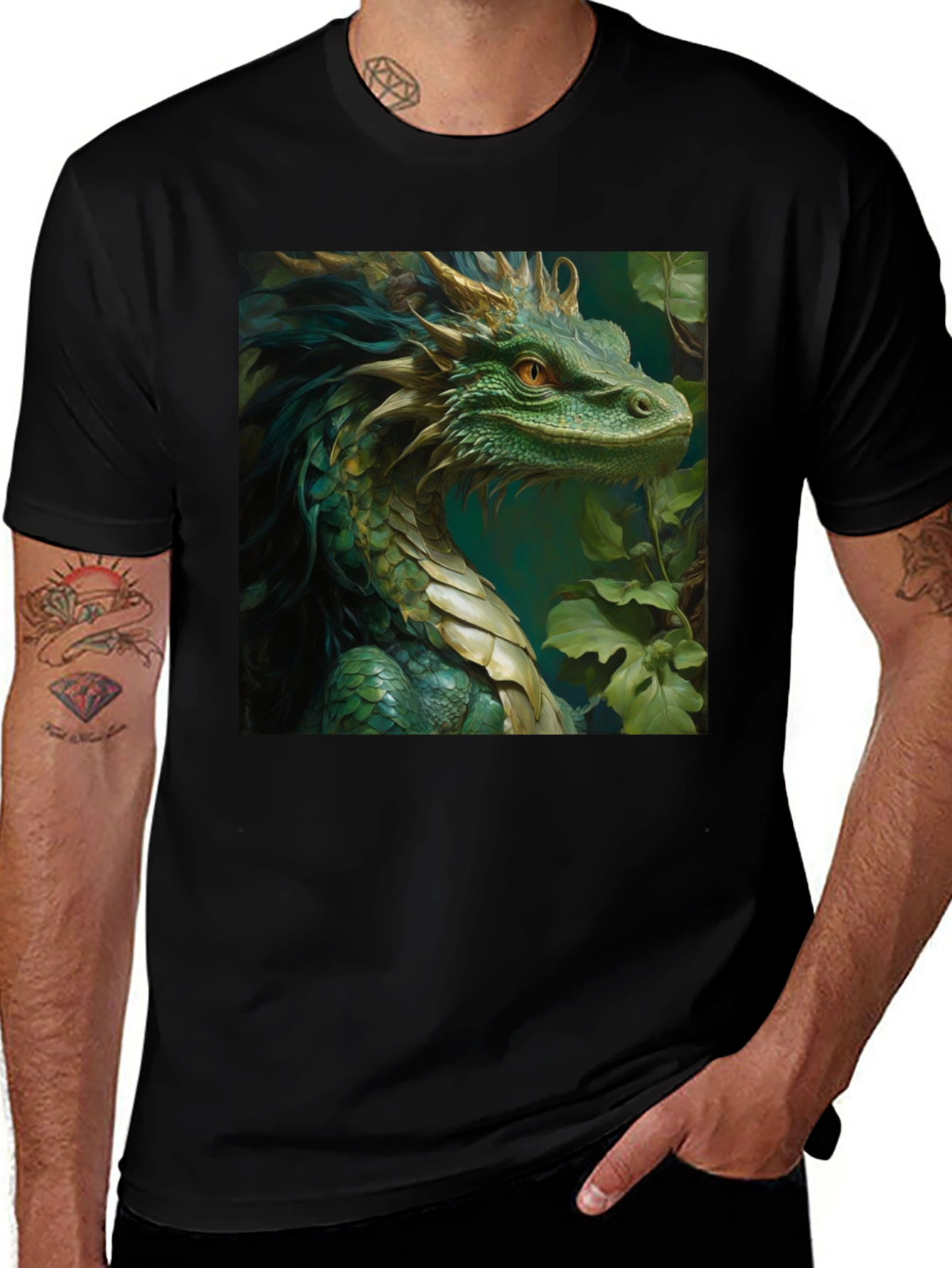 Variant 17 of Dragon Graphic T-Shirt - Fantasy Design
