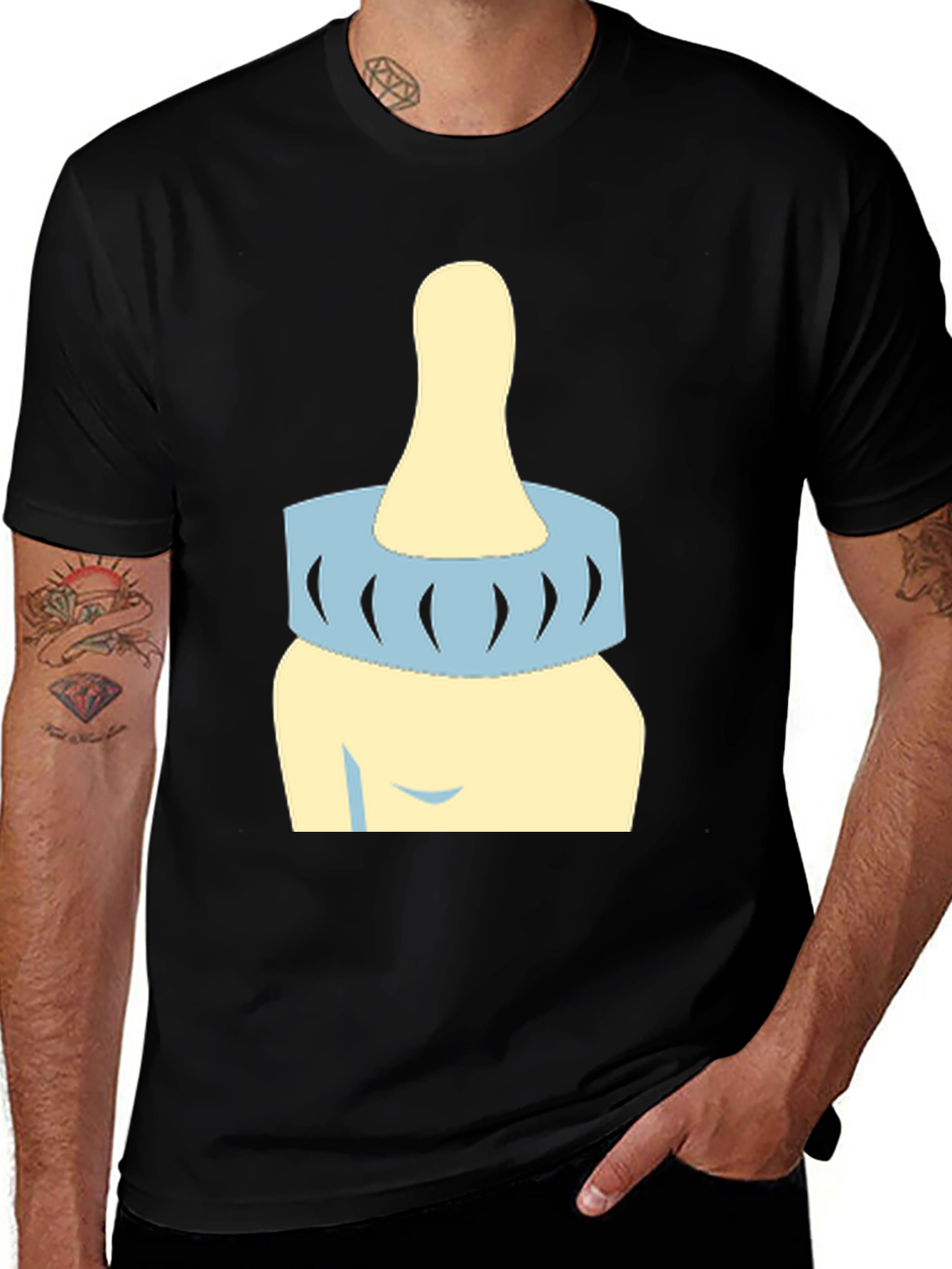 Funny Baby Bottle Graphic T-Shirt