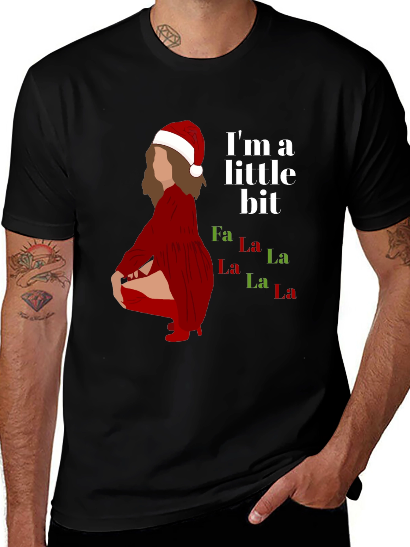 Variant 28 of Christmas Girl T-Shirt - Fa La La Tee