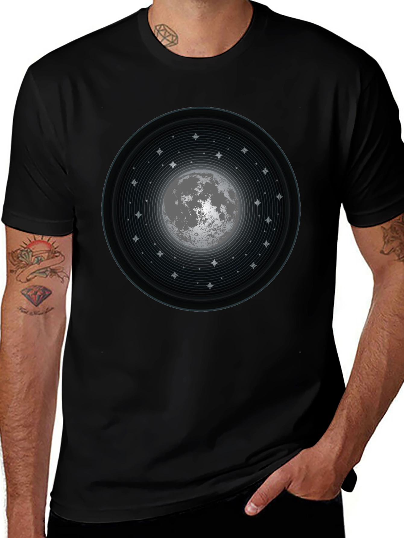 Variant 6 of Astral Moon Graphic T-Shirt - Cosmic Style