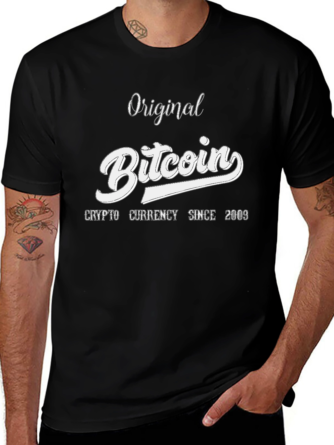 Original Bitcoin Crypto Since 2009 Black T-Shirt