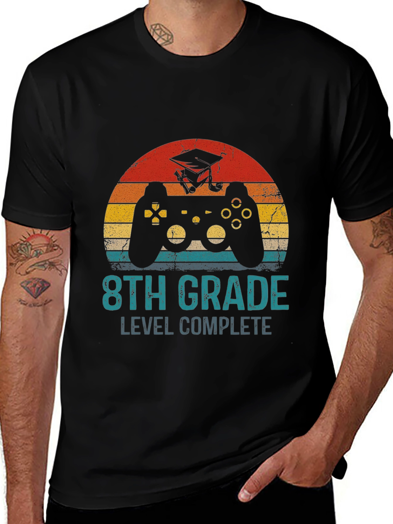 8th Grade Level Complete Gamer Graduation T-Shirt