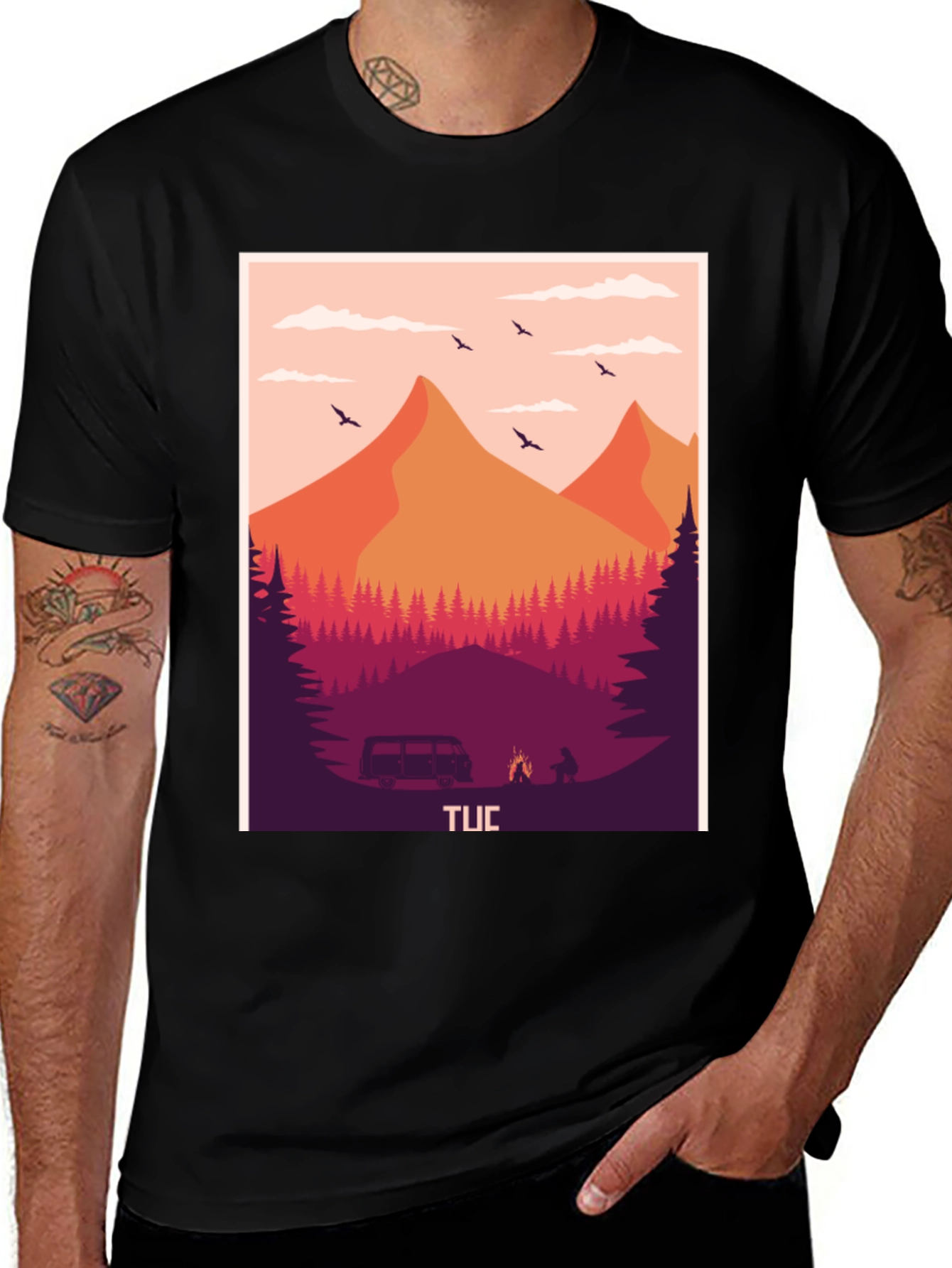 Variant 9 of Outdoor Adventure Graphic Tee - Nature Camping Shirt