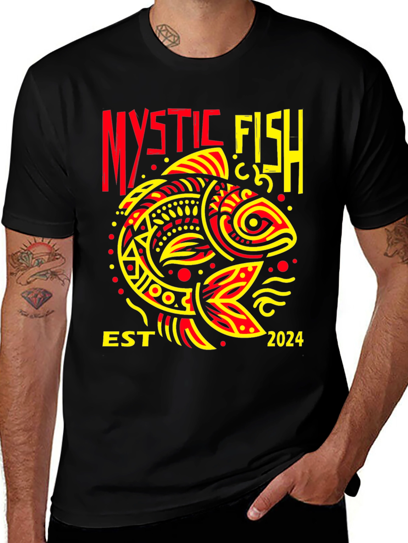 Variant 15 of Mystic Fish EST 2024 Graphic Tee