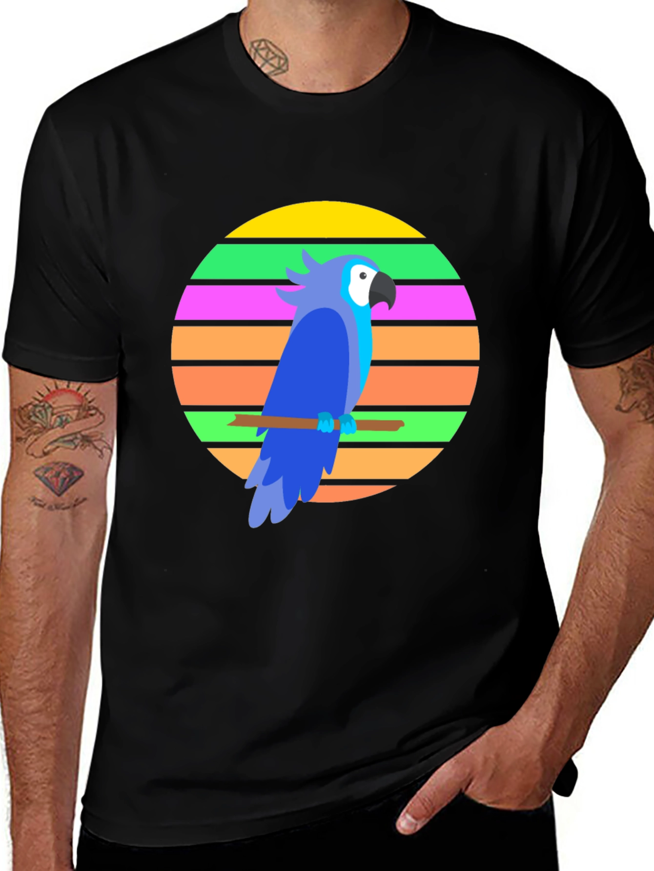 Variant 12 of Retro Parrot Graphic Tee