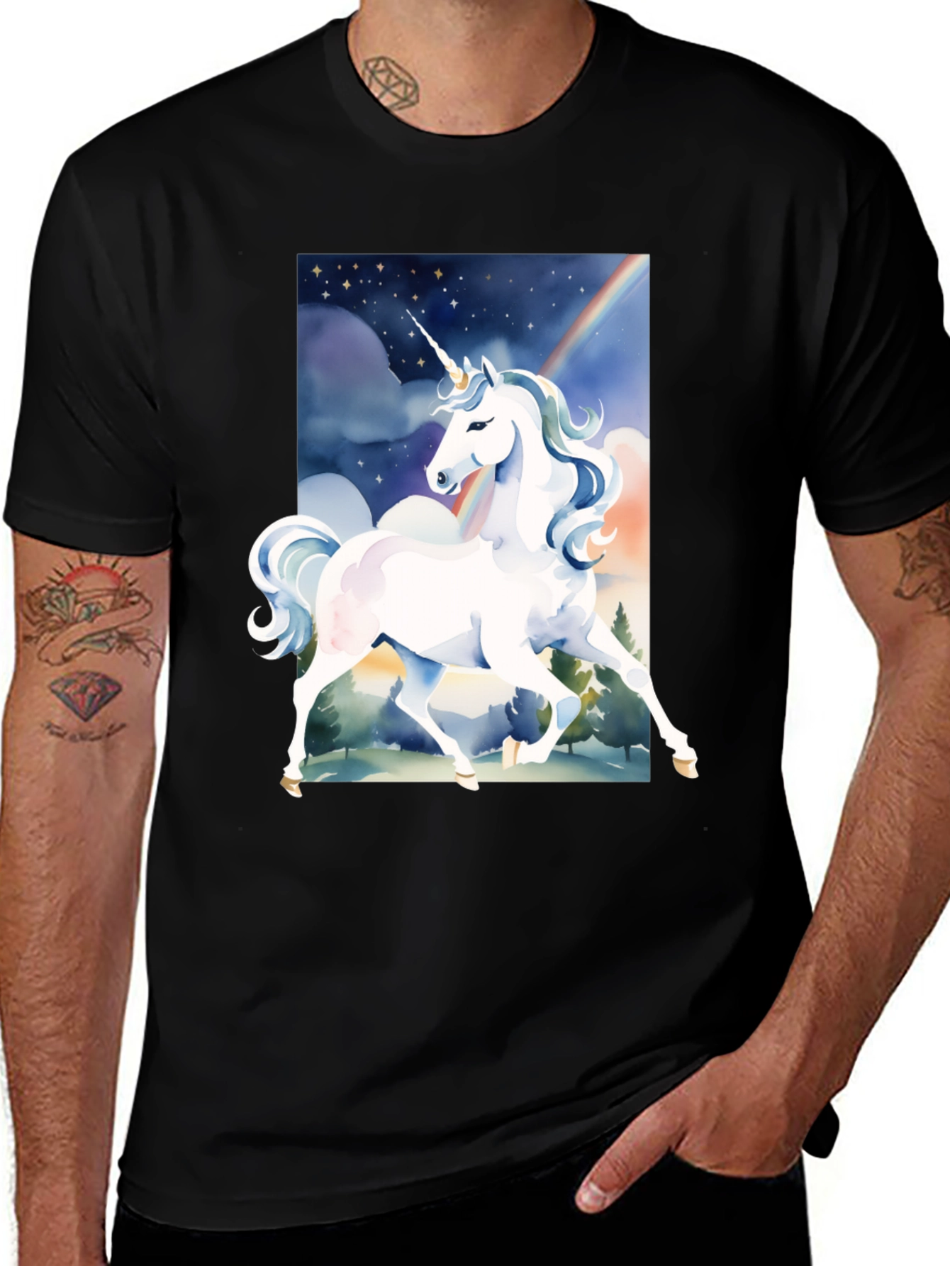 Variant 18 of Unicorn Rainbow Graphic Tee - Fantasy T-Shirt