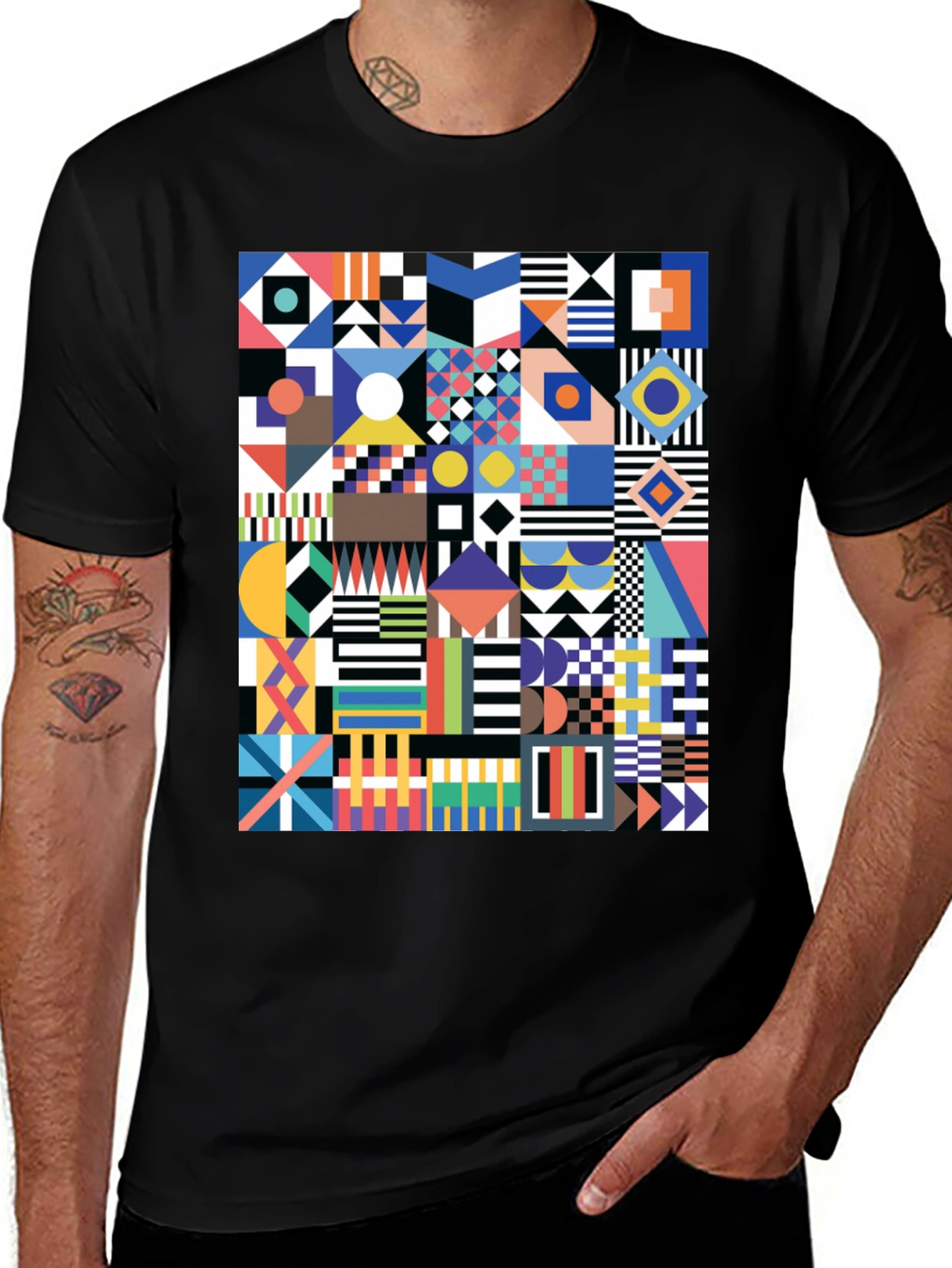Variant 20 of Geometric Art Print Tee - Modern Graphic Design