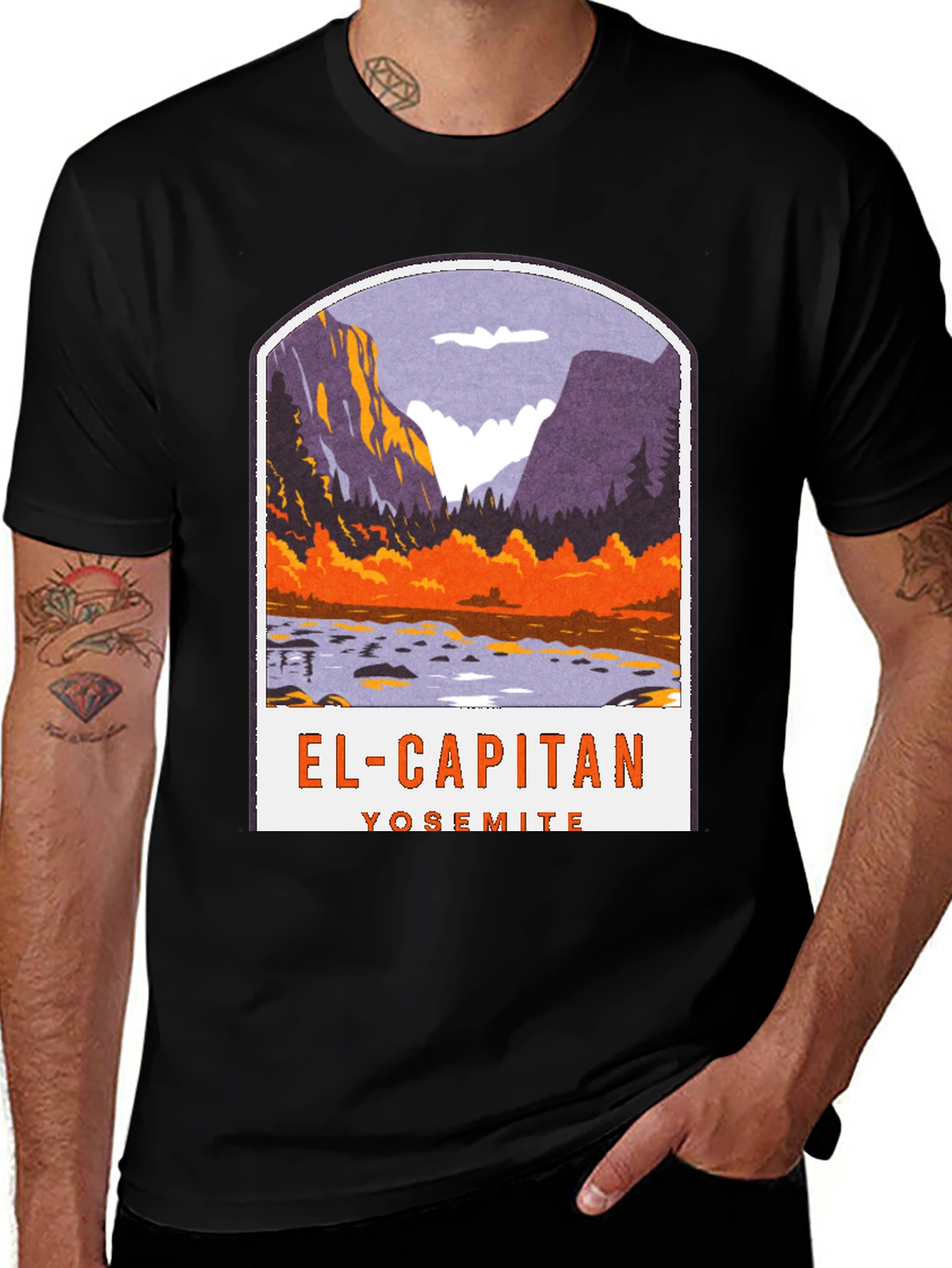 Variant 23 of El Capitan Yosemite T-Shirt - Nature Graphic Tee