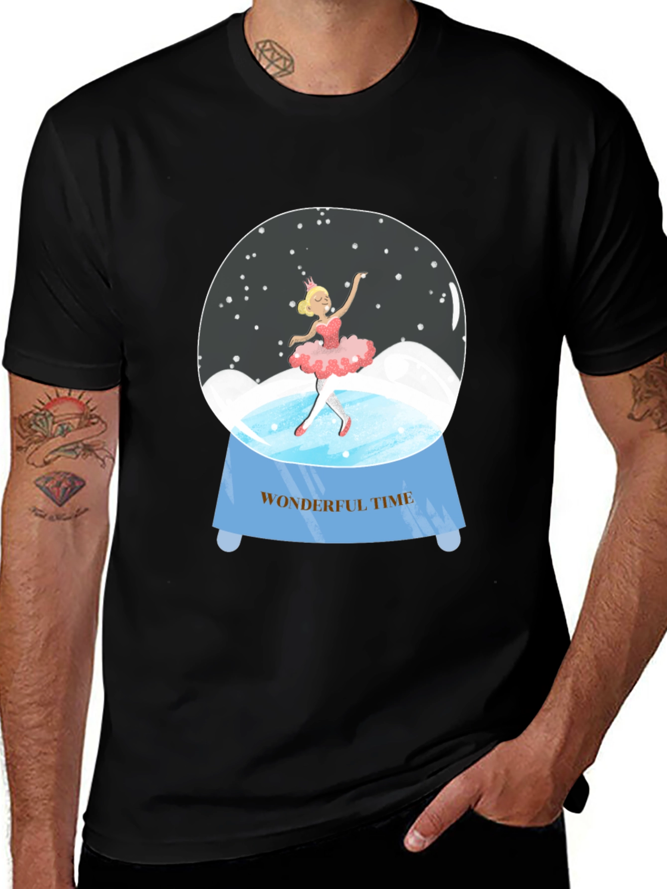 Wonderful Time Ballerina Snow Globe Graphic Tee