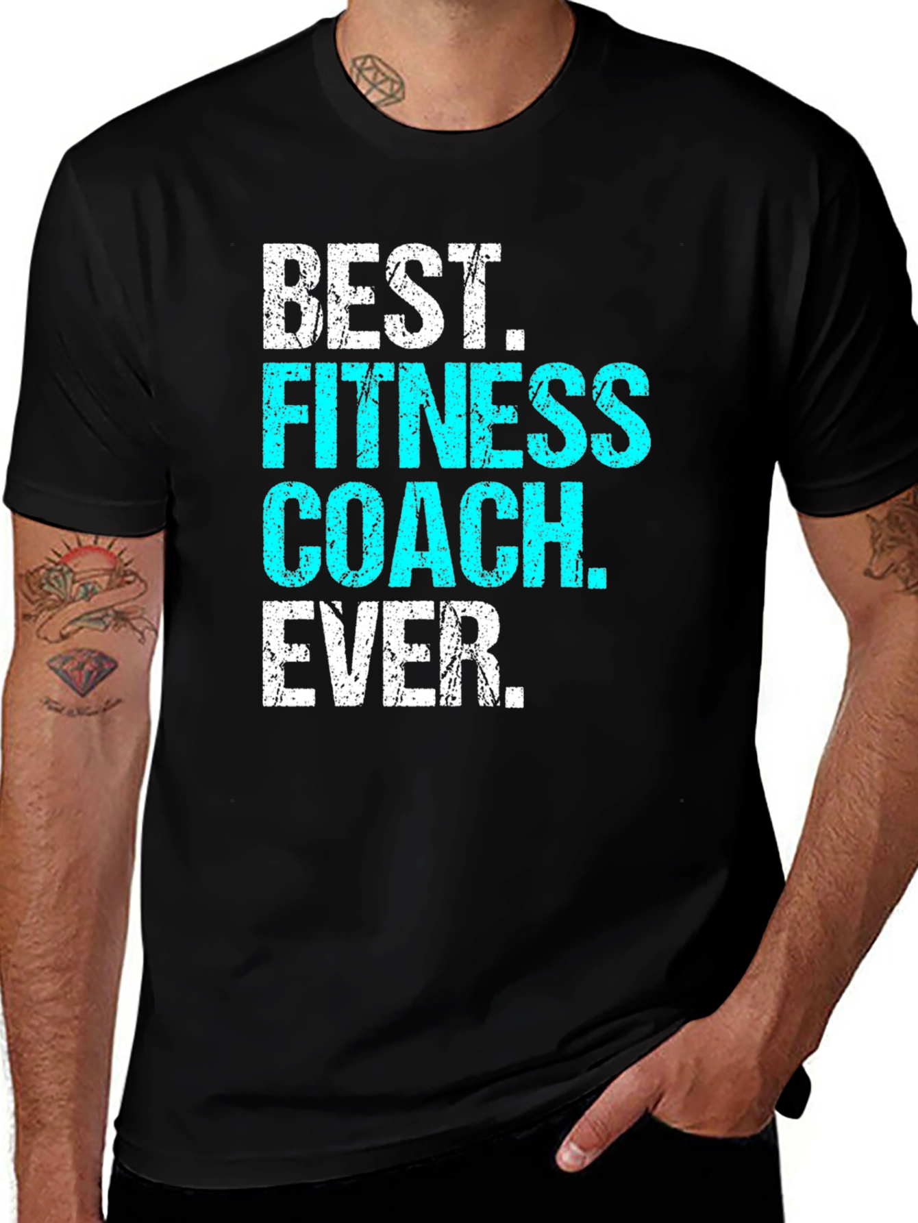 Variant 2 of Best Fitness Coach Ever T-Shirt - Black