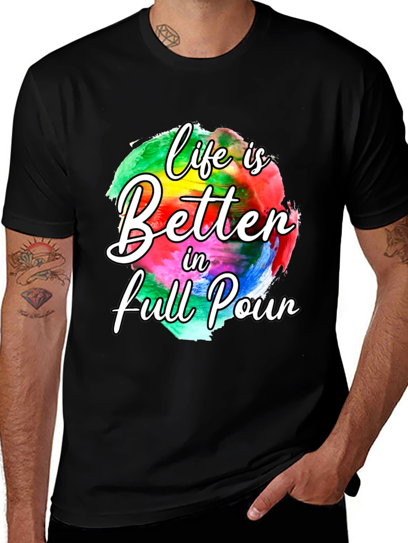 Variant 25 of Life is Better in Full Pour Graphic Tee
