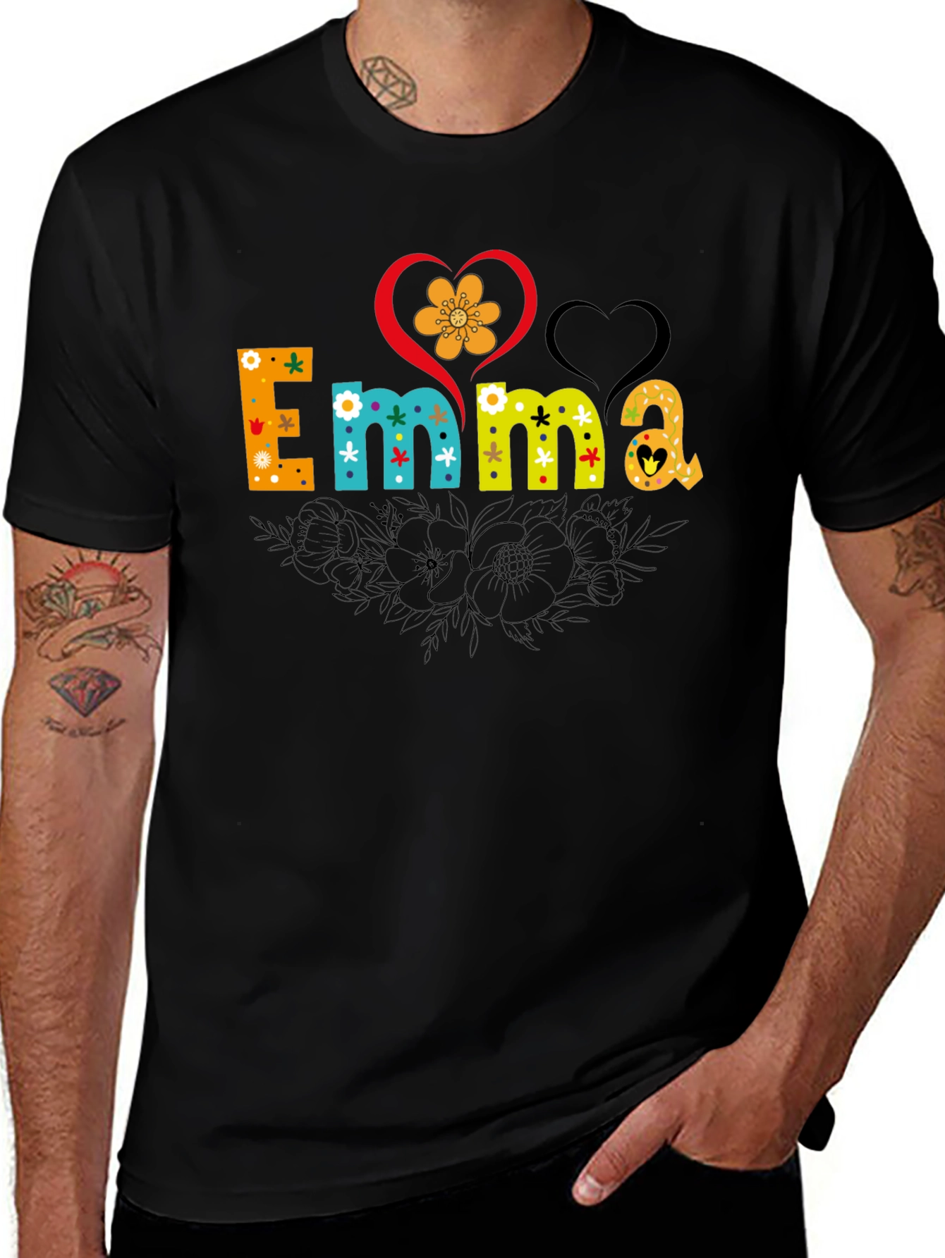 Emma Floral Heart T-Shirt