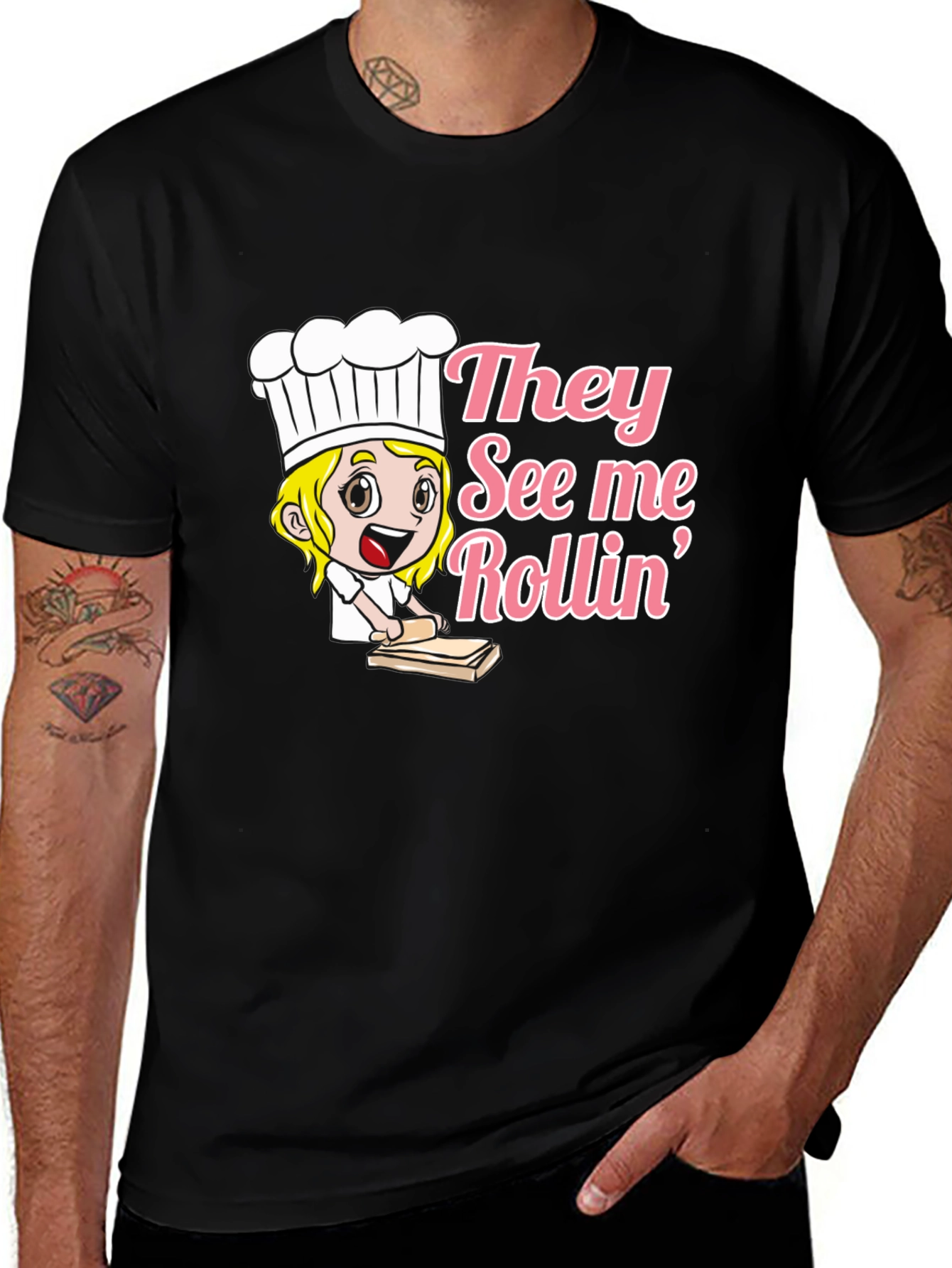 Variant 26 of They See Me Rollin' Chef T-Shirt