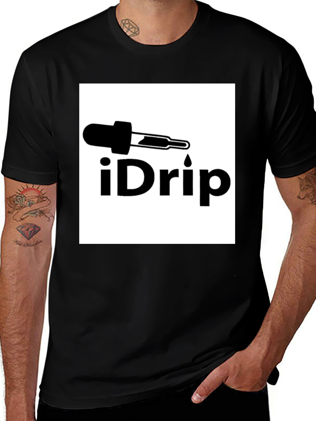 Variant 10 of iDrip Black T-Shirt - Stylish Graphic Tee
