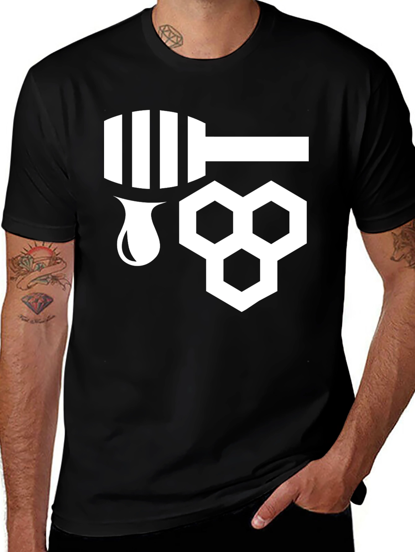 Variant 24 of Honey Comb T-Shirt - Modern Graphic Tee