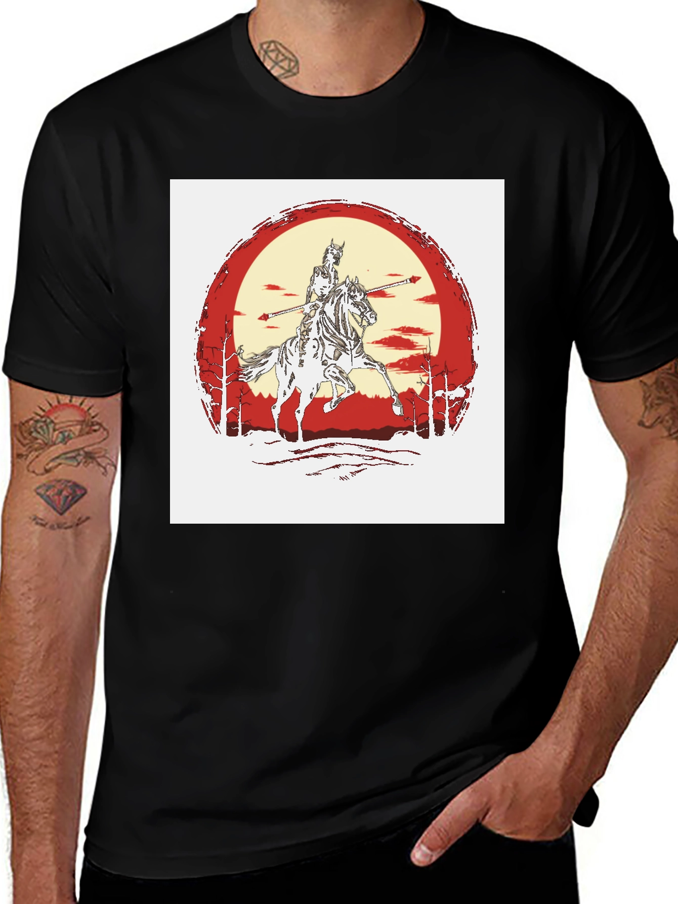 Knight Horseman Black T-Shirt