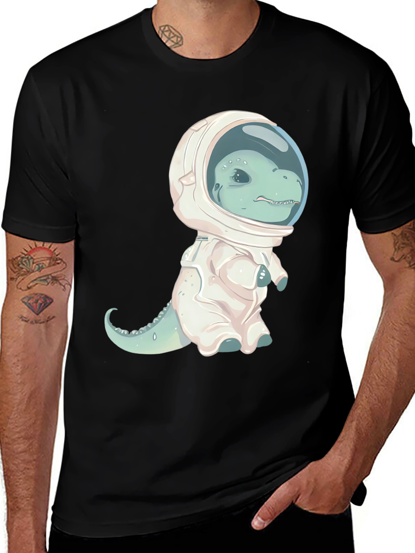 Variant 8 of Dino Astronaut Graphic T-Shirt